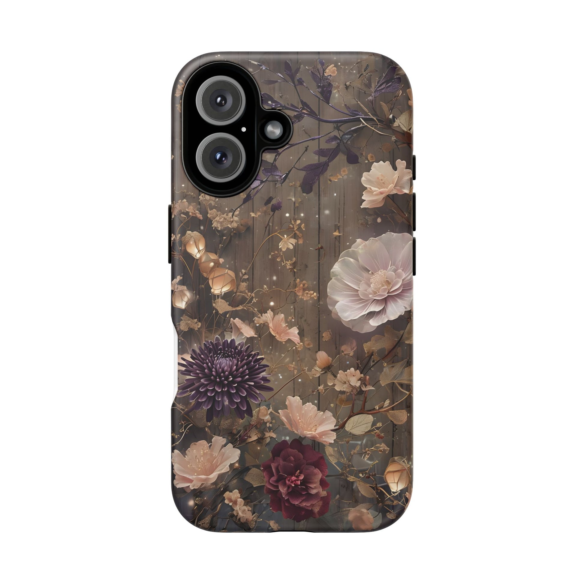 Tough Cases, Enchanting Floral Pattern - Floral Phone Case, Protective Phone Cover, Botanical Design, Flower Print, Tough Shell for Device