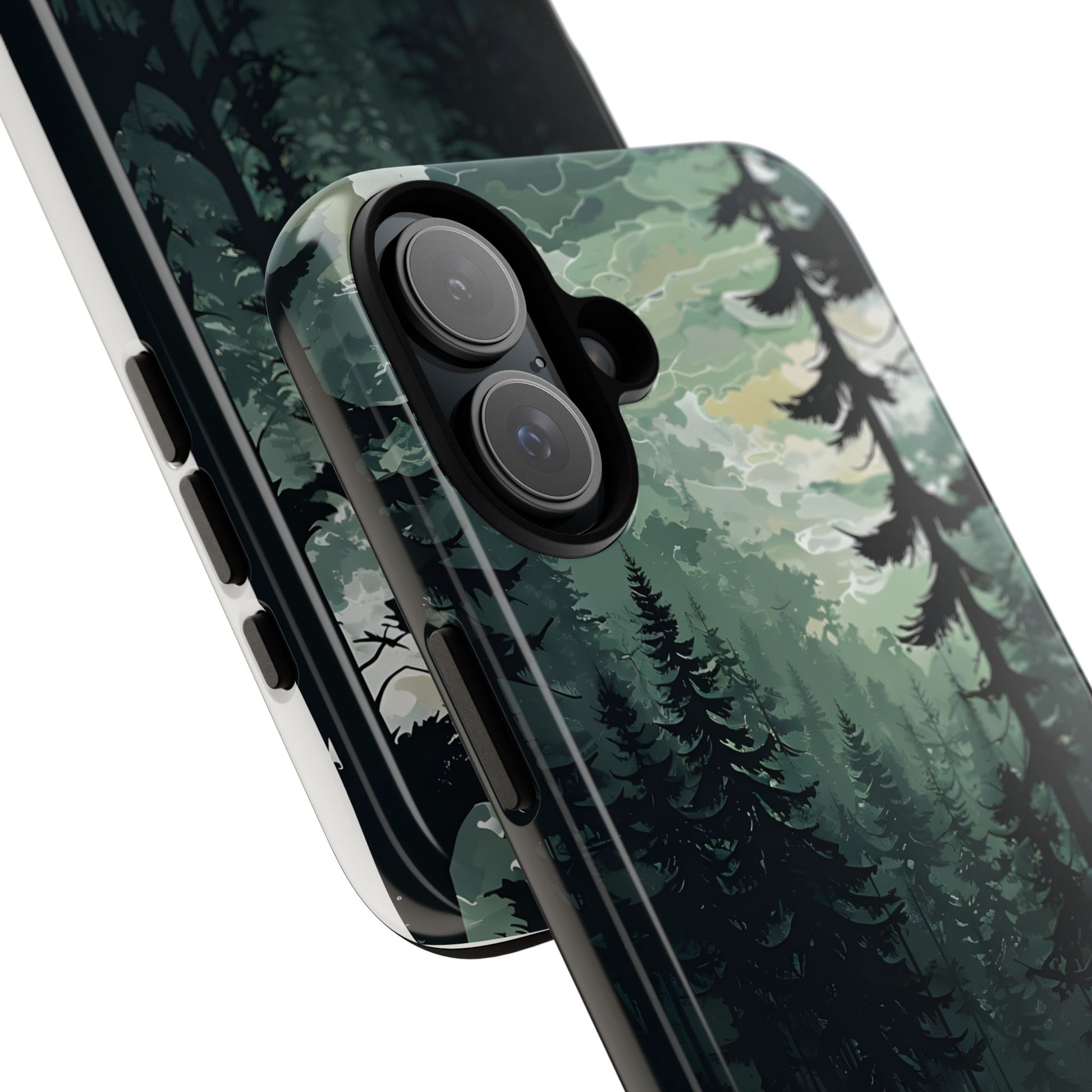 Phone Case, Serene Forest Landscape Digital Illustration Phone Case Cover, Tough Protective Cover, Unique Gift, Trendy
