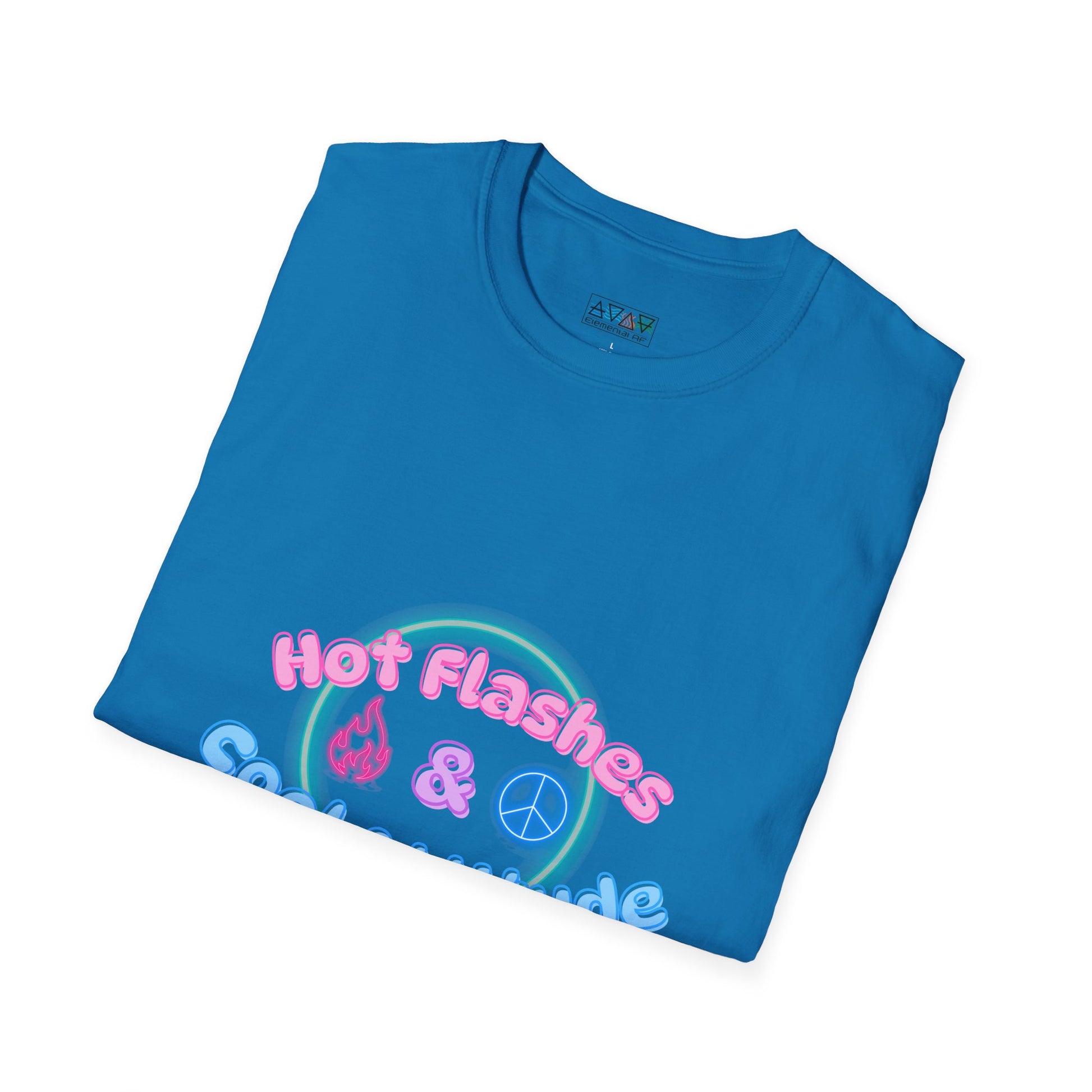 Midlife Women's Hot Flashes Cool Attitude Unisex Softstyle T-Shirt, Menopause Shirt, Funny Graphic Tee, Mom Gift, Birthday Present