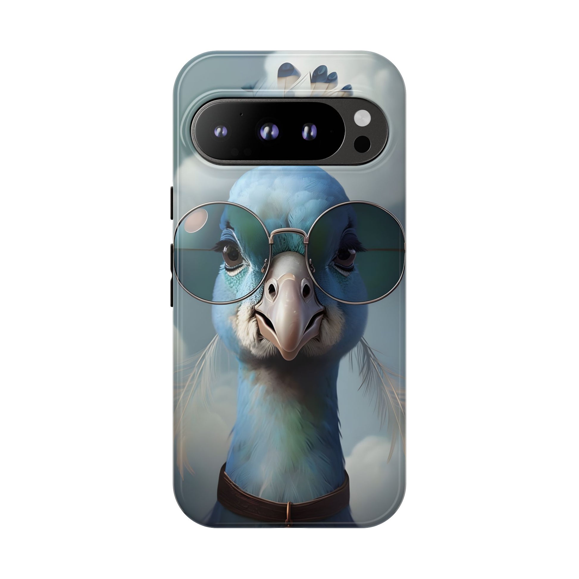 Phone Case, Glamorous Peacock Wearing Sunglasses - Protective Cover, Unique Gift, Trendy Accessories, Animal Lover, Fashionable Mobile Shell