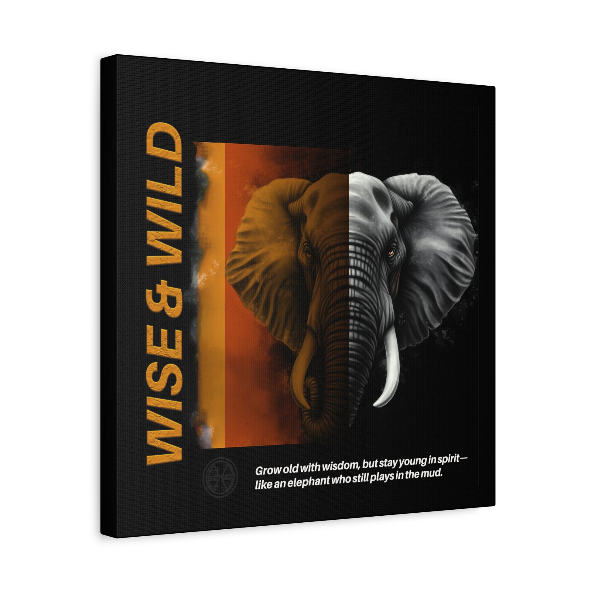Canvas Art, Elephant Art Canvas | Wise & Wild Wall Decor | Animal Lover Gift