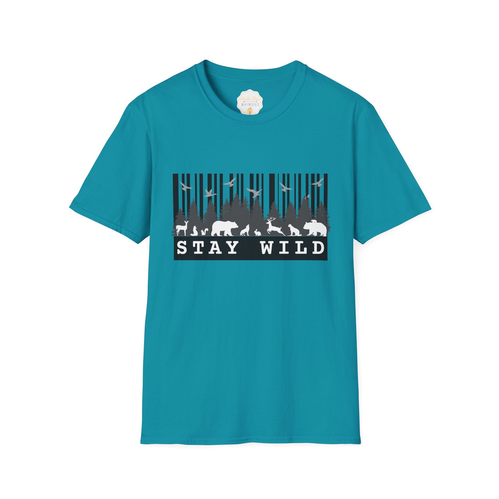 Nature-Tech Unisex T-Shirt - Minimalist Digital Artwork Design