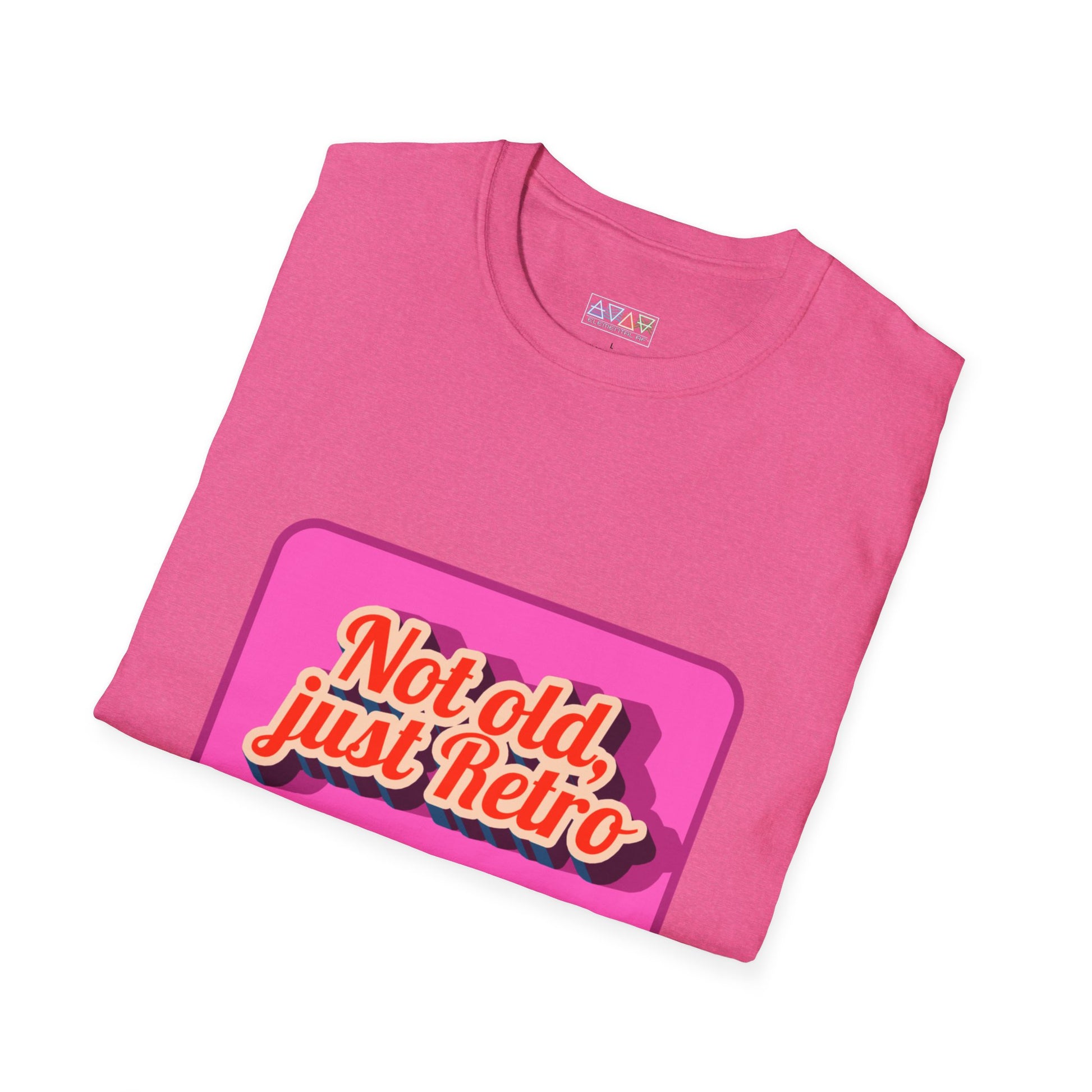 Not old, just Retro Unisex T-Shirt, Funny Vintage Style Tee, Cool Graphic Shirt, Midlife, Classic Apparel