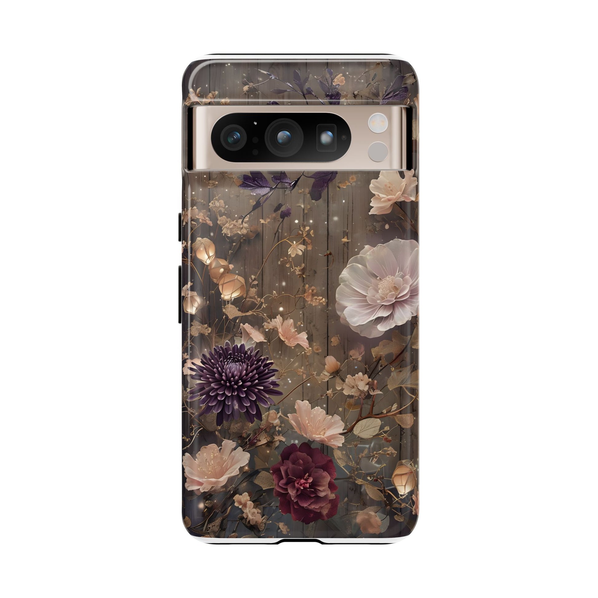 Tough Cases, Enchanting Floral Pattern - Floral Phone Case, Protective Phone Cover, Botanical Design, Flower Print, Tough Shell for Device