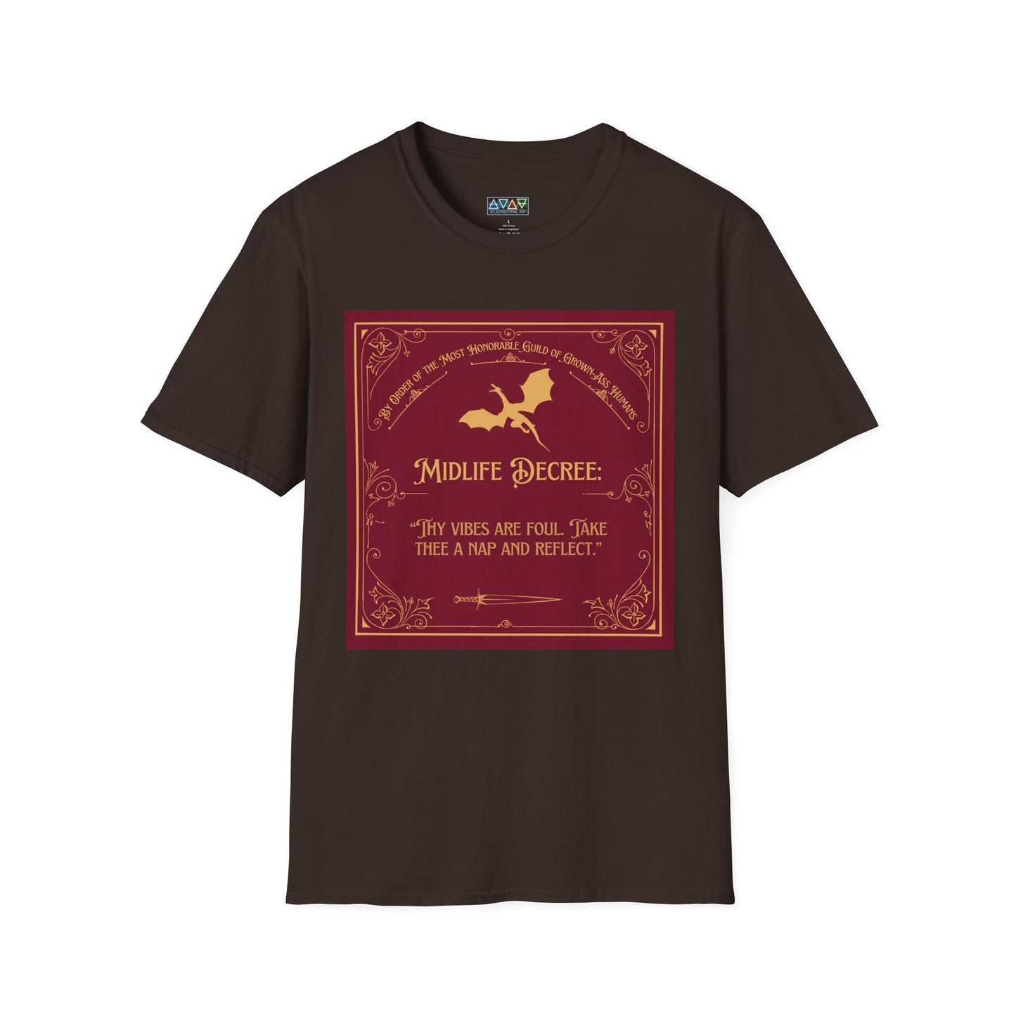 Funny Quote Unisex T-Shirt - Midlife Decree - Thy Vibes are Foul