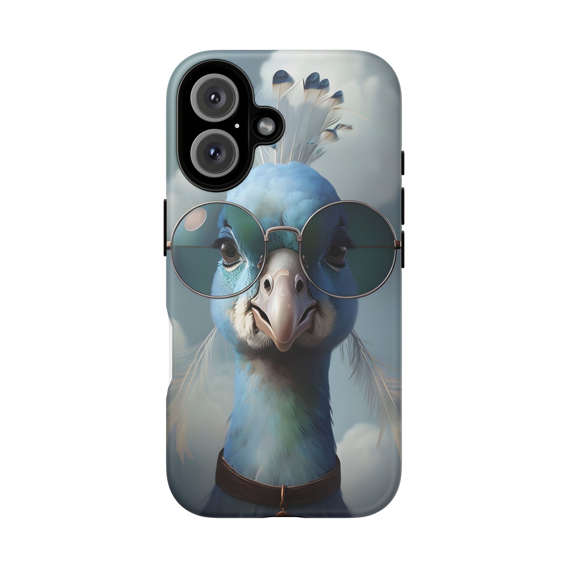 Phone Case, Glamorous Peacock Wearing Sunglasses - Protective Cover, Unique Gift, Trendy Accessories, Animal Lover, Fashionable Mobile Shell