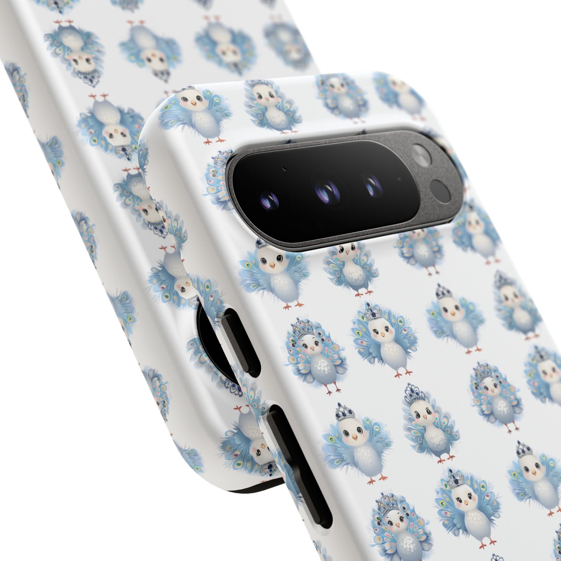 Tough Cases, Peacock Phone Covers, Animal Lover Gift, Cute Bird Accessories, Tiara Design, Protective Shell