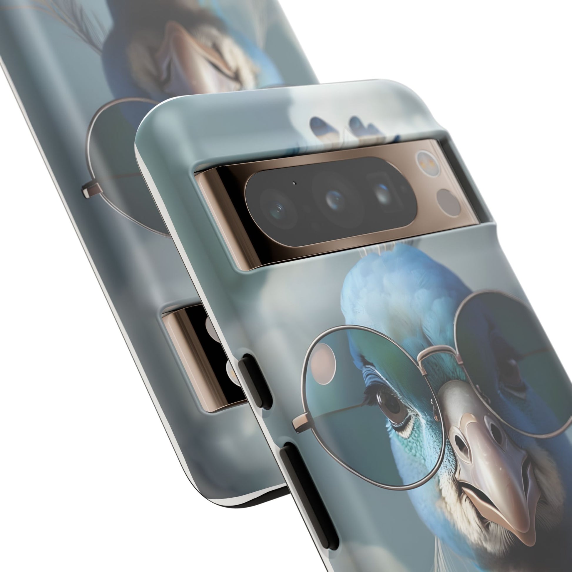 Phone Case, Glamorous Peacock Wearing Sunglasses - Protective Cover, Unique Gift, Trendy Accessories, Animal Lover, Fashionable Mobile Shell