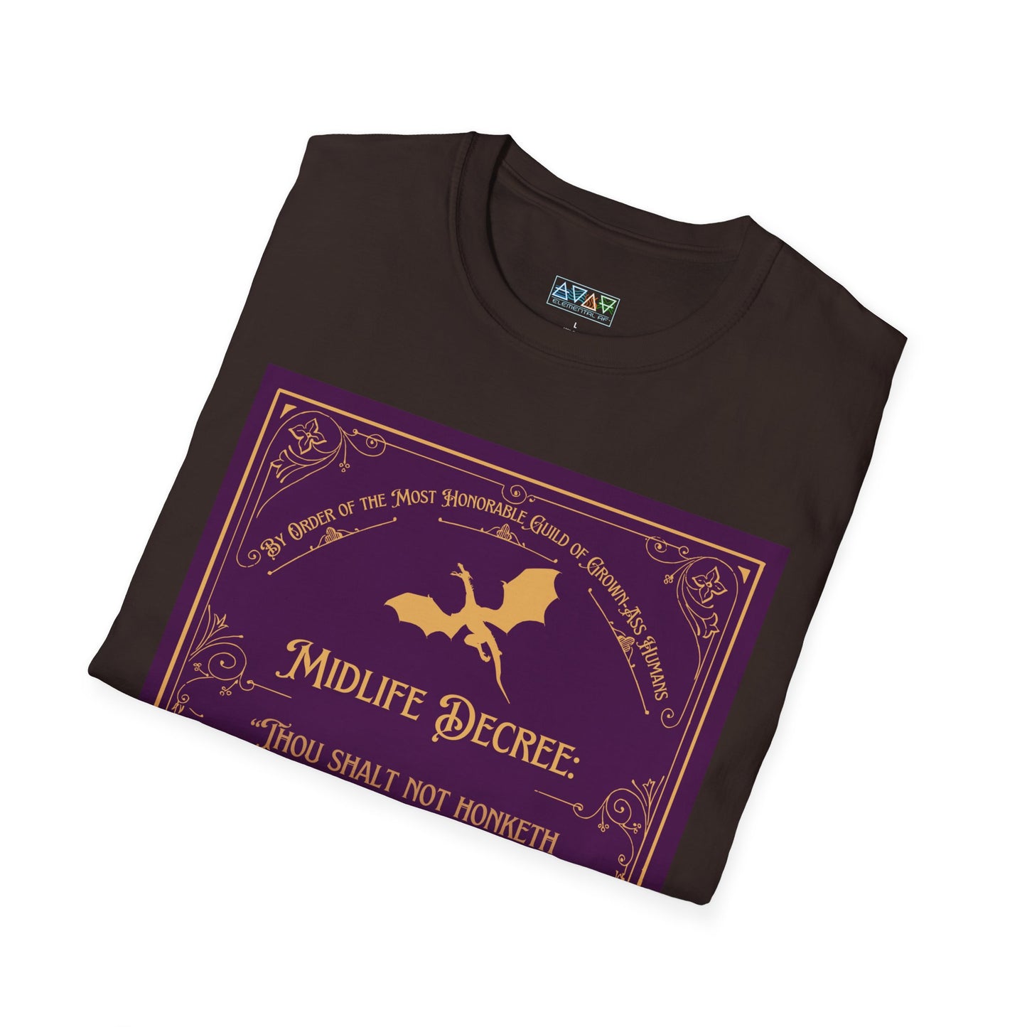 Funny Quote Unisex T-Shirt - Midlife Decree - Thou shalt not honk in rage