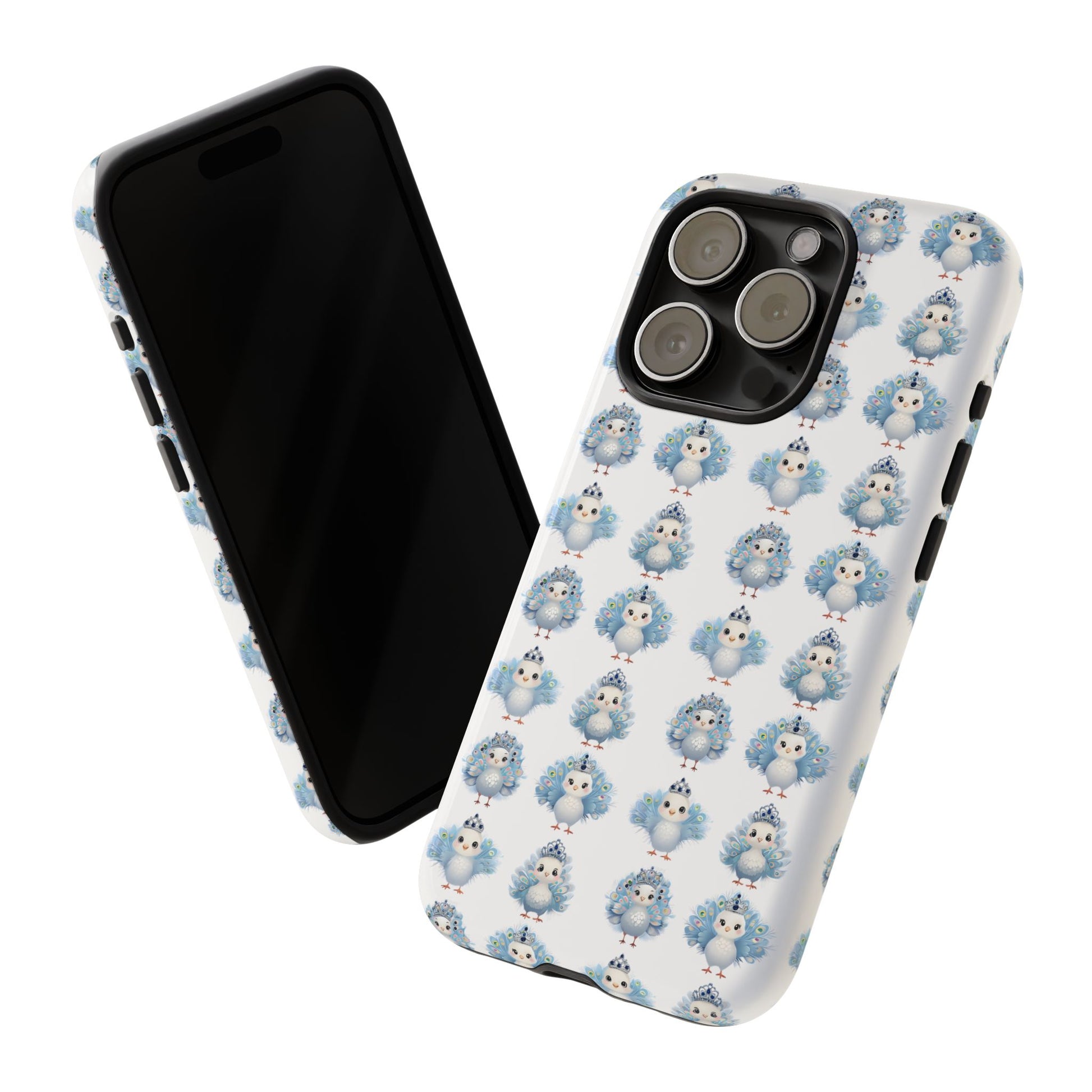 Tough Cases, Peacock Phone Covers, Animal Lover Gift, Cute Bird Accessories, Tiara Design, Protective Shell