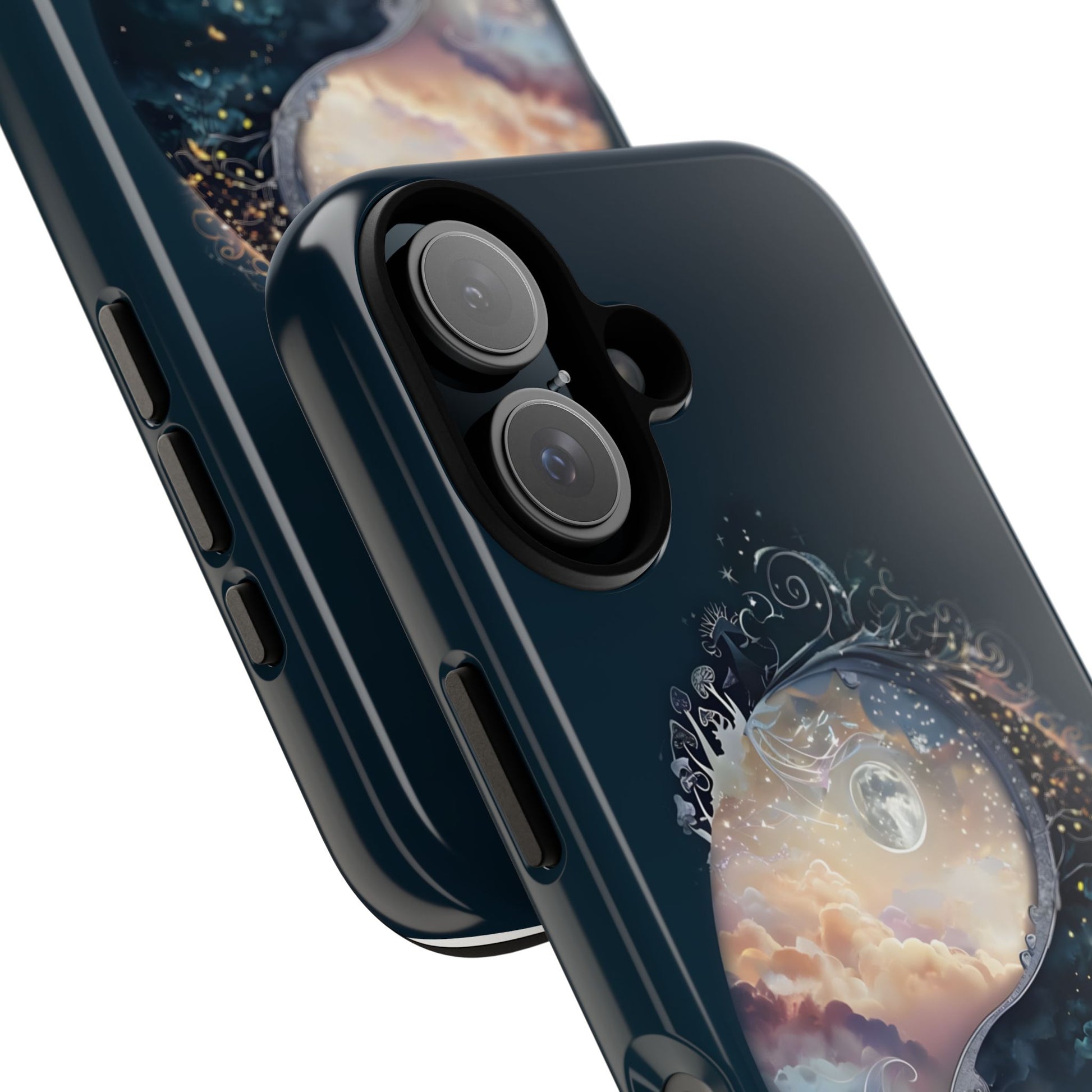 Phone Case, Yin-Yang Symbol Design, Whimsical Day Night Fantasy Print, Protective Cover, Tough Skin, Phone Accessories, Phone Protection