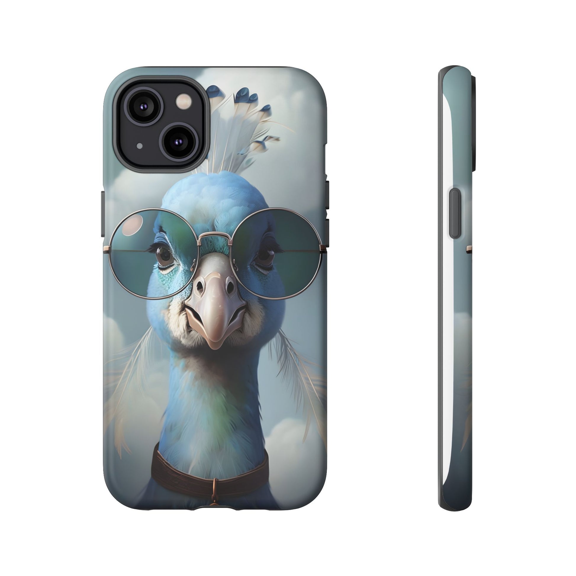 Phone Case, Glamorous Peacock Wearing Sunglasses - Protective Cover, Unique Gift, Trendy Accessories, Animal Lover, Fashionable Mobile Shell