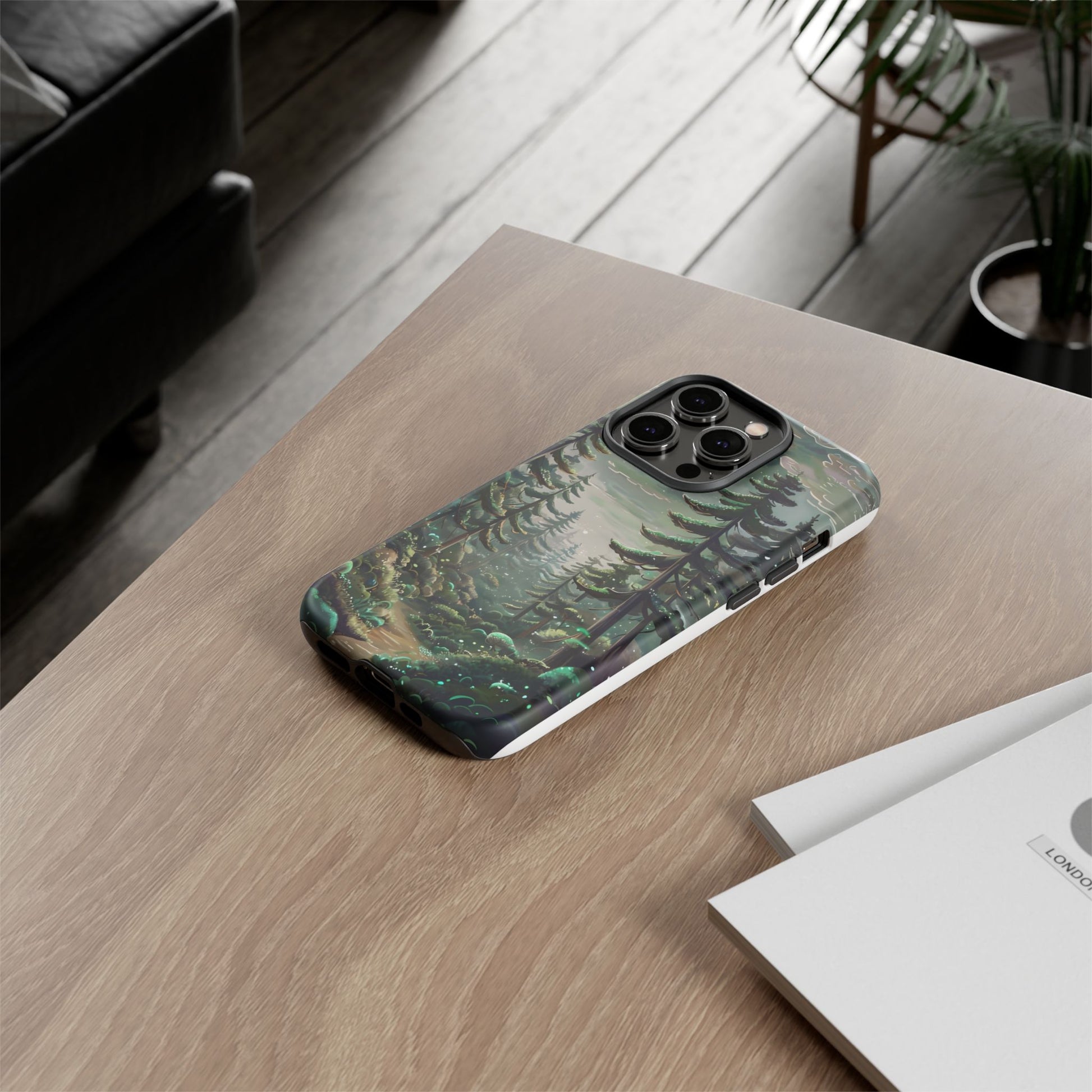 Phone Case, Whimsical Anime Forest Illustration Brimming With Enchantment, Tough Protective Cover, Unique Gift, Trendy
