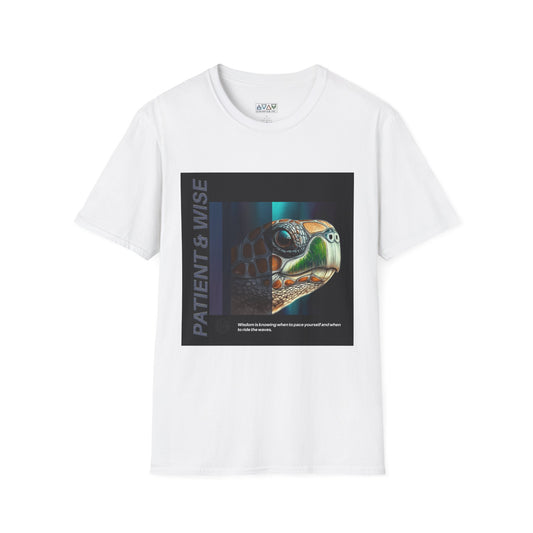 Patient & Wise Turtle T-Shirt, Inspirational Tee, Unisex Graphic Shirt, Nature Lover Gift, Eco-Friendly Apparel