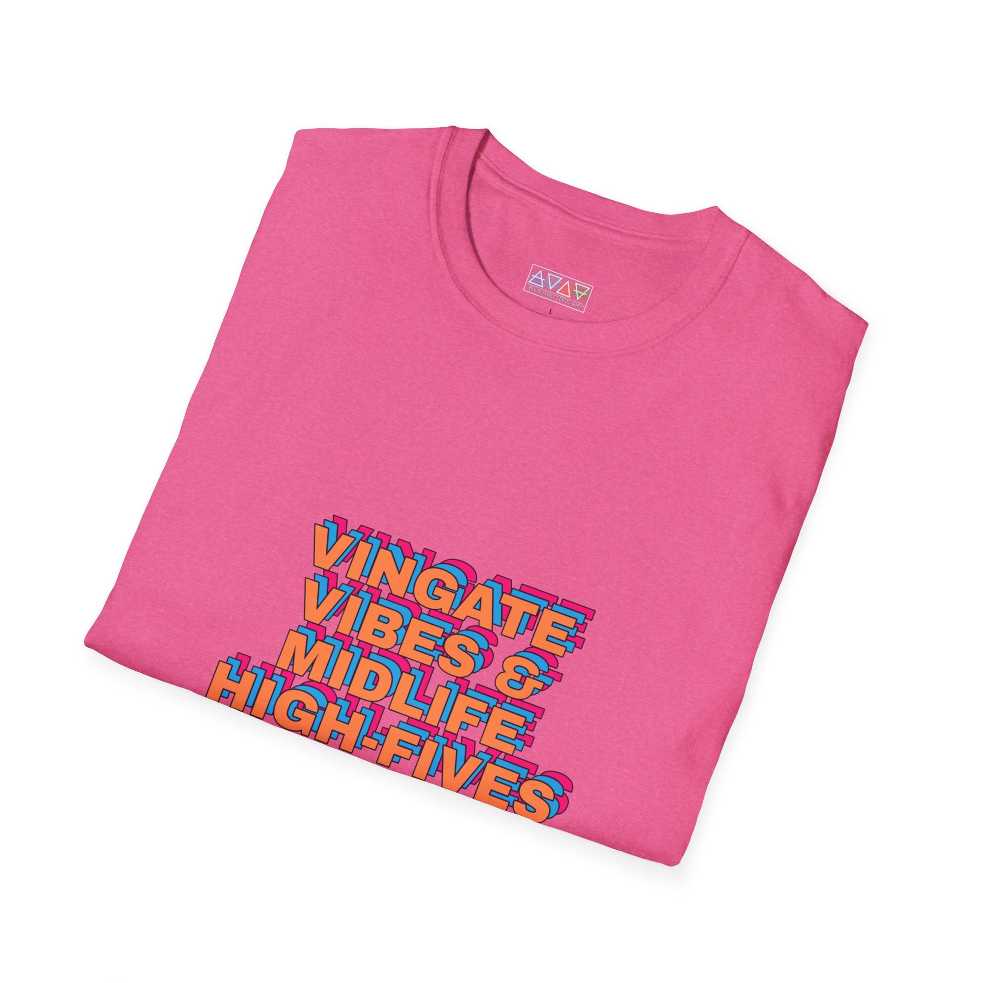 Vintage Vibes Unisex T-Shirt, Retro Tee, Midlife High-Fives Shirt, 70s Inspired Top, Nostalgic Graphic Tee