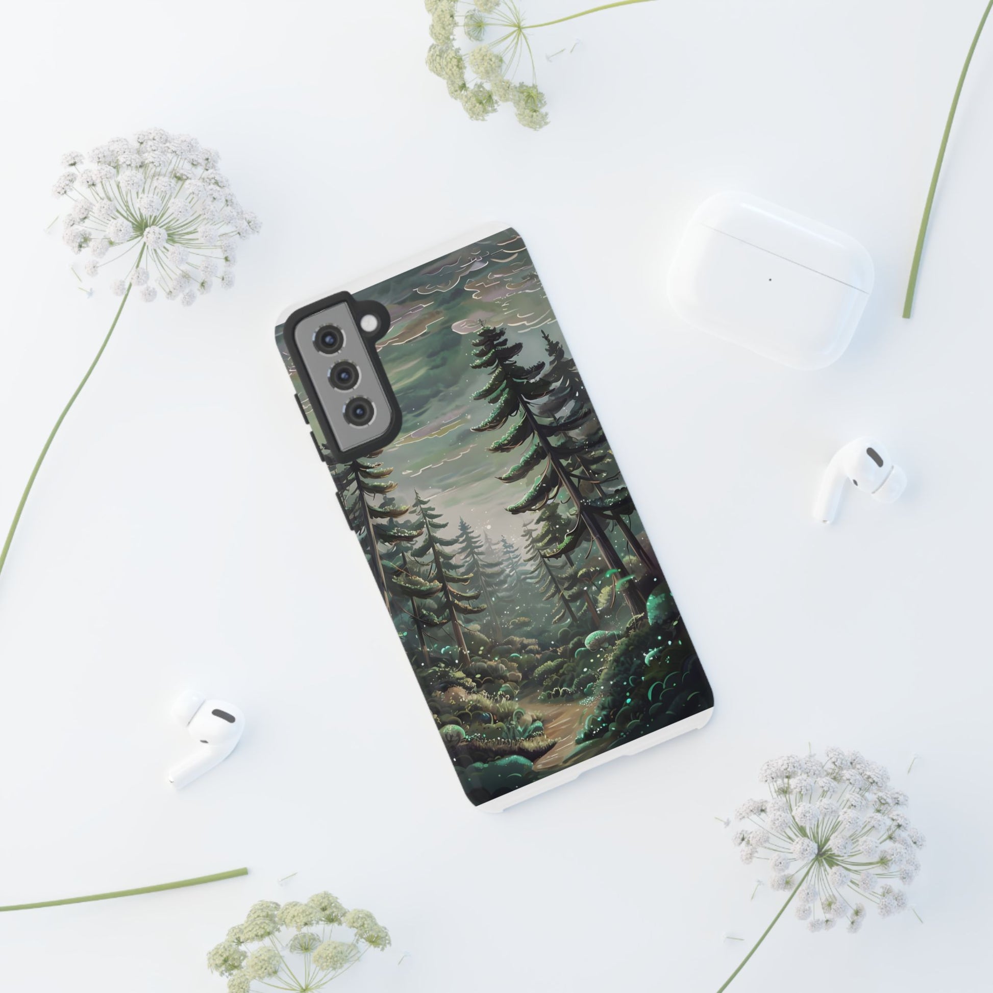 Phone Case, Whimsical Anime Forest Illustration Brimming With Enchantment, Tough Protective Cover, Unique Gift, Trendy