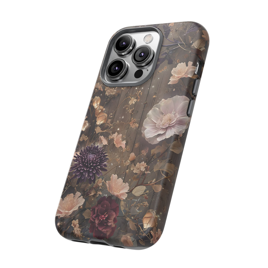 Tough Cases, Enchanting Floral Pattern - Floral Phone Case, Protective Phone Cover, Botanical Design, Flower Print, Tough Shell for Device