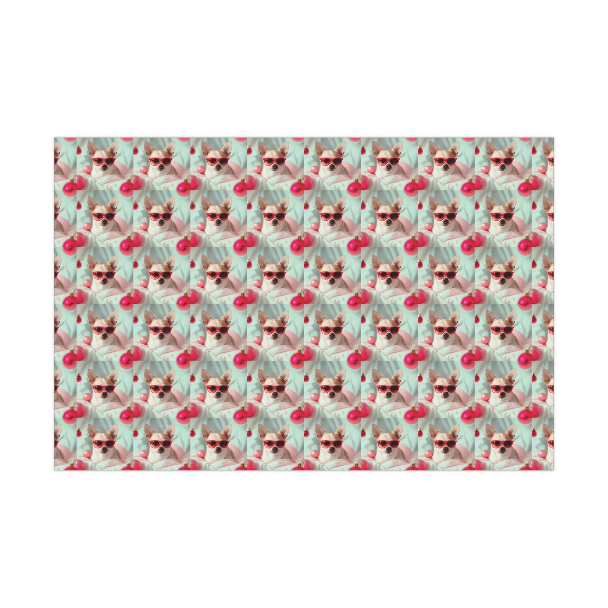 Gift Wrap Papers, Chihuahua In Sunglasses Over Soft Pastel - Wrapping Sheets, Cute Dog Lover Gift, Animal Print, Pet Owner Supplies, Pastel