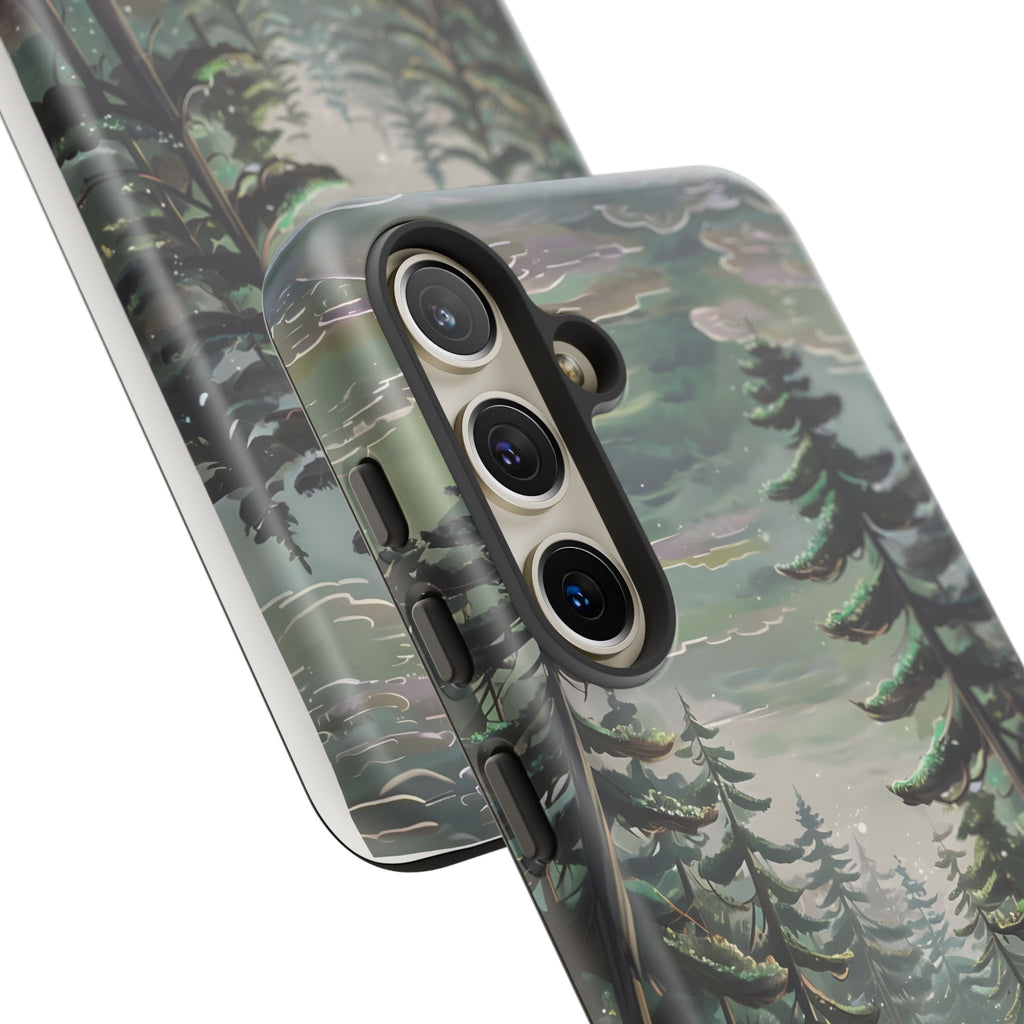 Phone Case, Whimsical Anime Forest Illustration Brimming With Enchantment, Tough Protective Cover, Unique Gift, Trendy