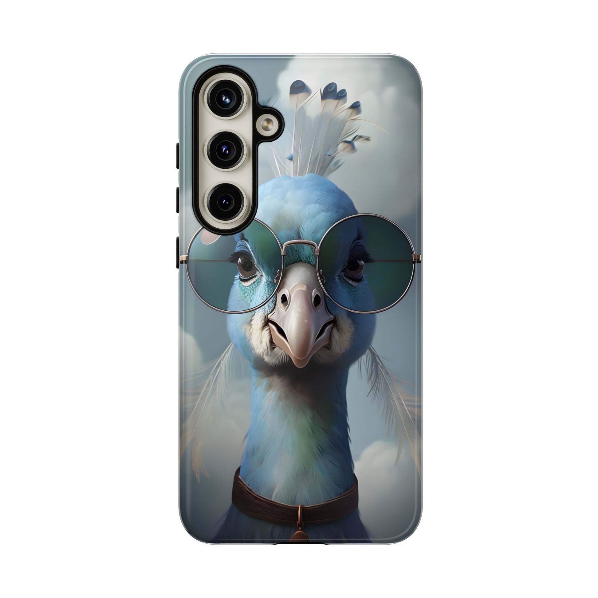 Phone Case, Glamorous Peacock Wearing Sunglasses - Protective Cover, Unique Gift, Trendy Accessories, Animal Lover, Fashionable Mobile Shell