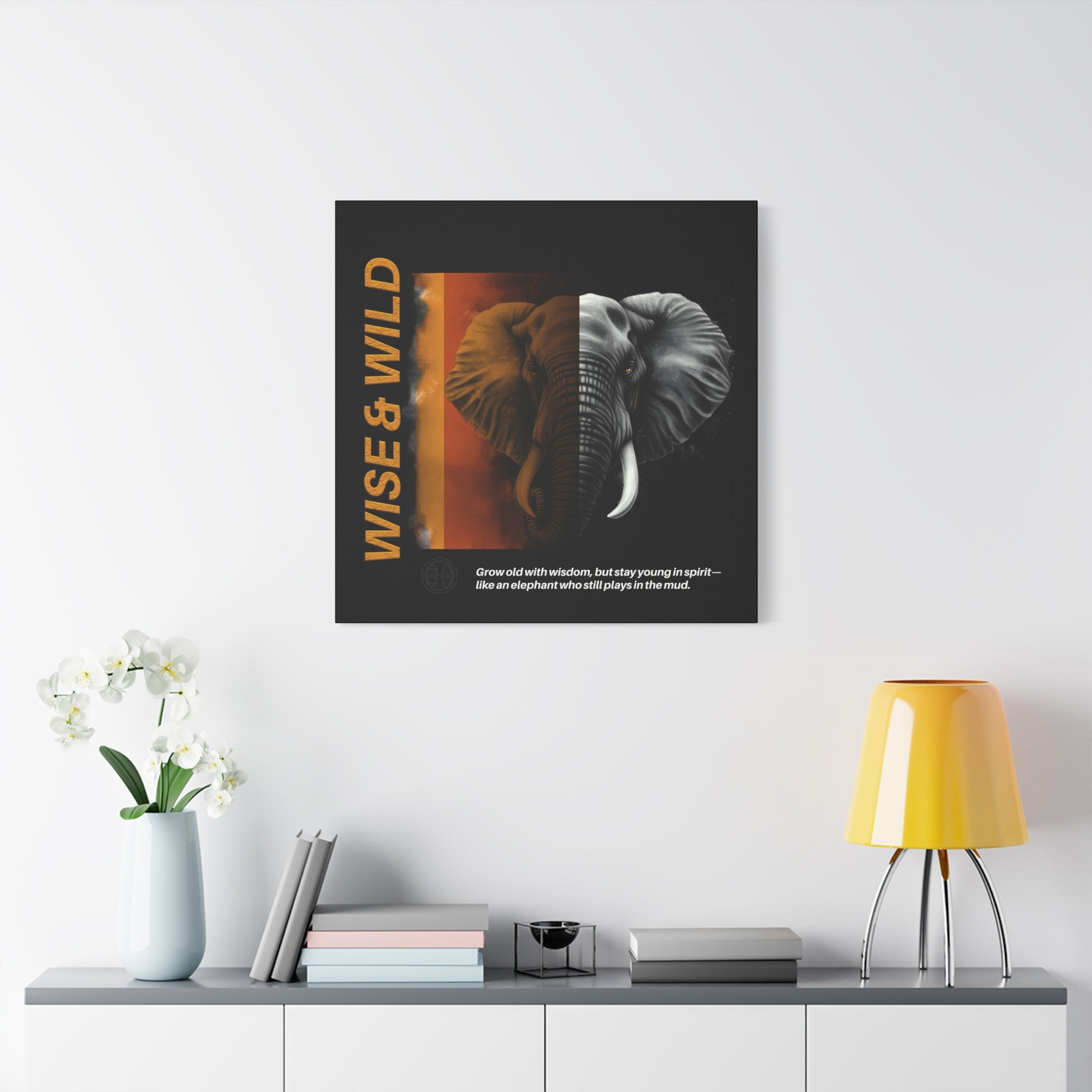 Canvas Art, Elephant Art Canvas | Wise & Wild Wall Decor | Animal Lover Gift