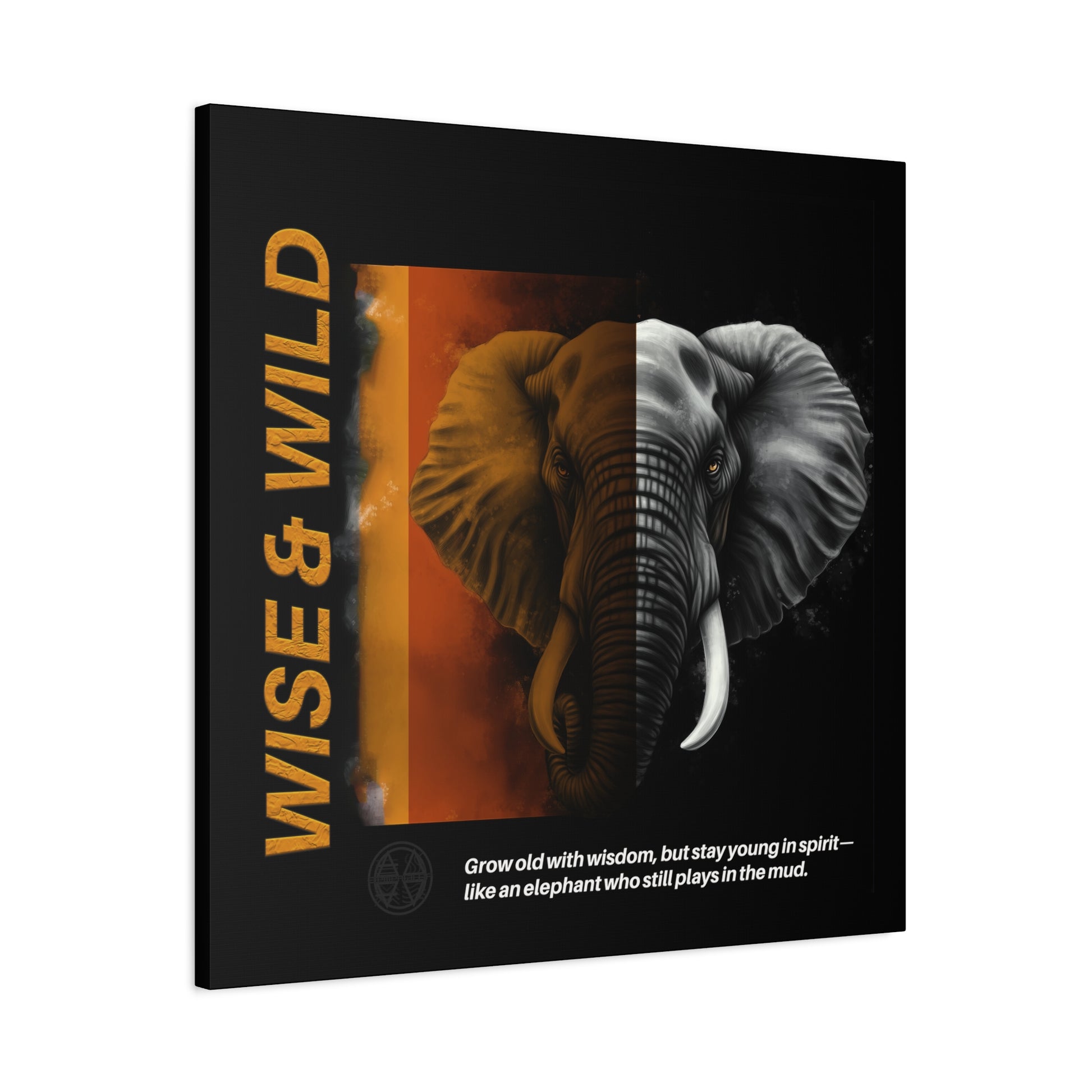 Canvas Art, Elephant Art Canvas | Wise & Wild Wall Decor | Animal Lover Gift