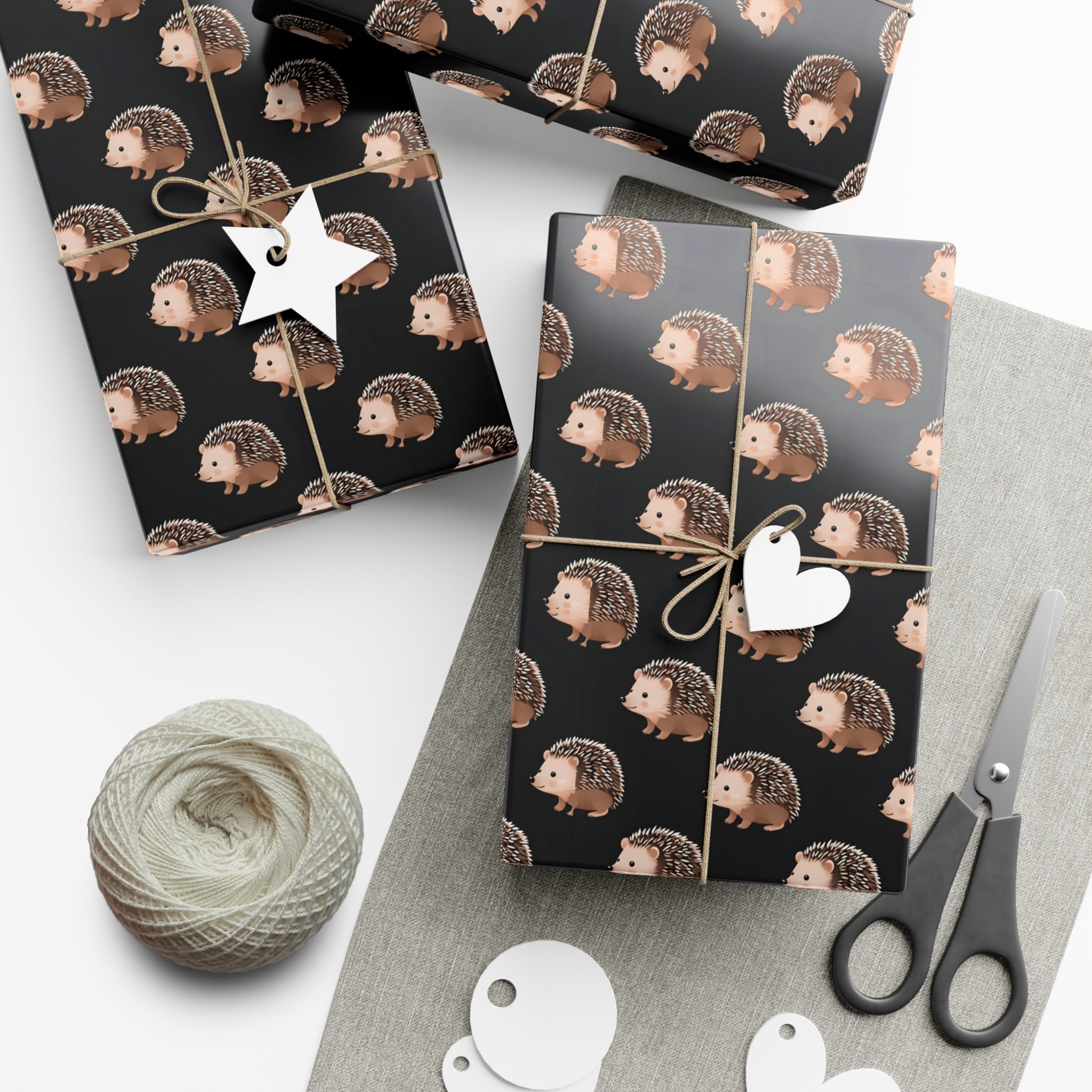 Gift Wrap Papers, Wrapping Paper with Cute Hedgehogs - Perfect for Gifts, Birthdays, Holidays, DIY Projects, Scrapbooking