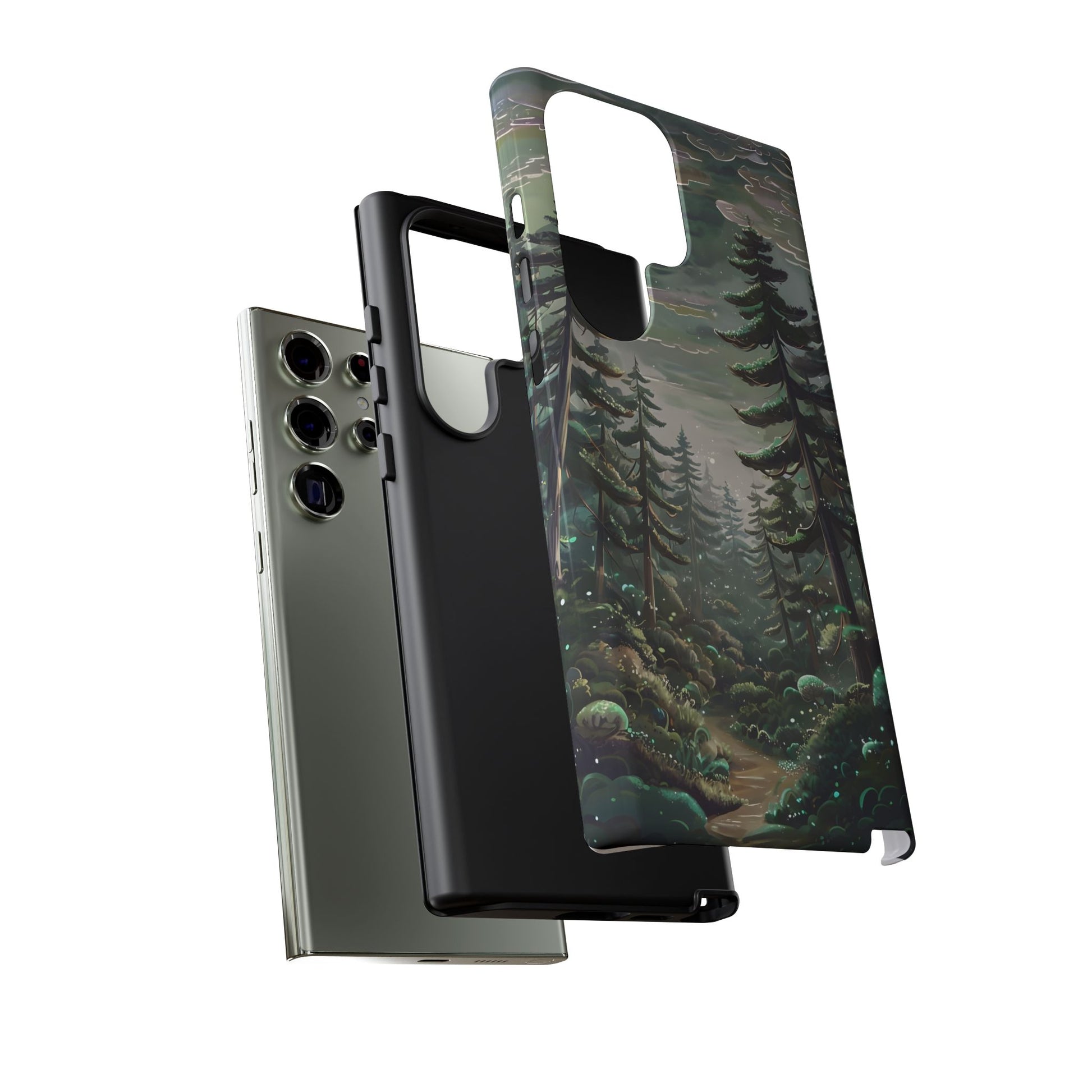 Phone Case, Whimsical Anime Forest Illustration Brimming With Enchantment, Tough Protective Cover, Unique Gift, Trendy