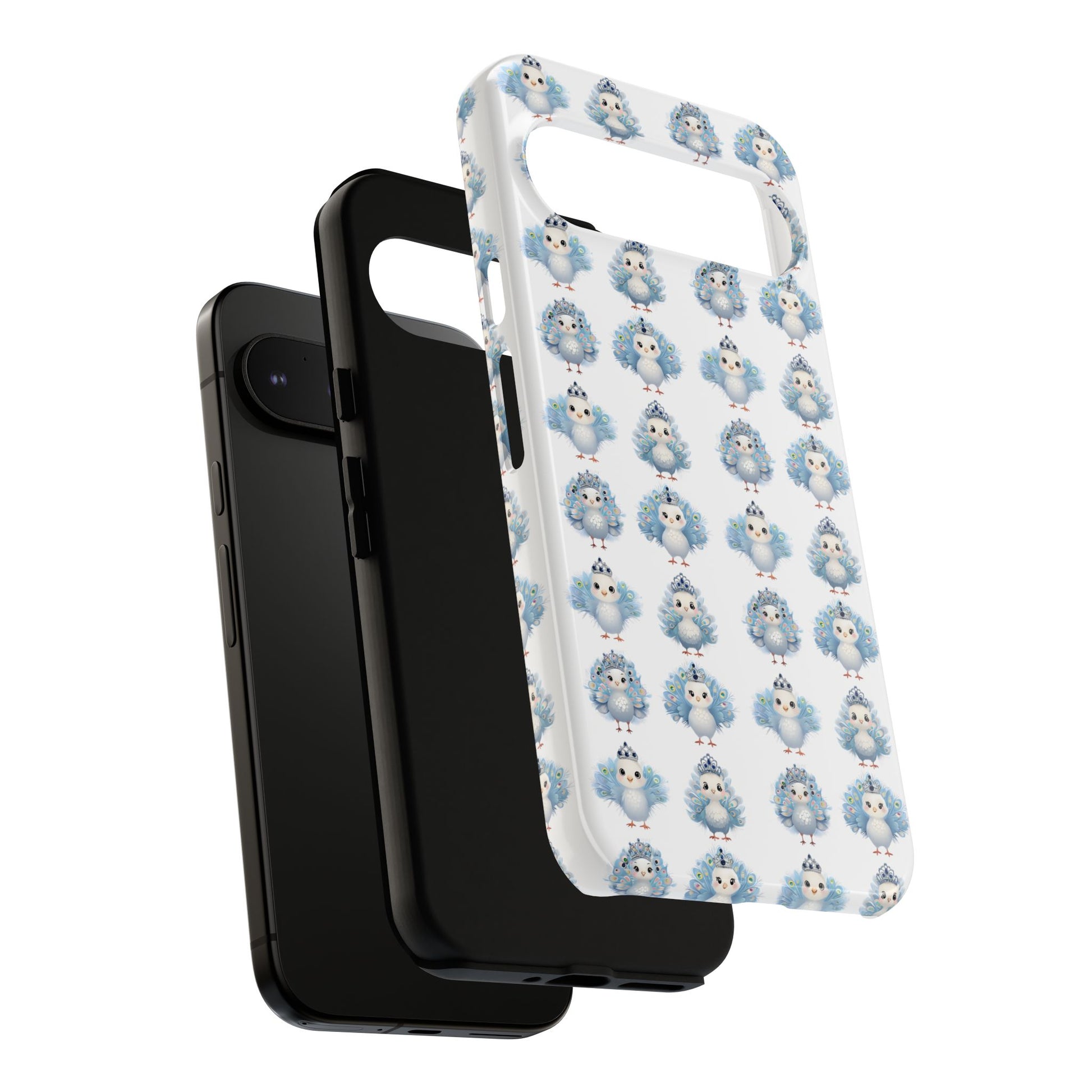 Tough Cases, Peacock Phone Covers, Animal Lover Gift, Cute Bird Accessories, Tiara Design, Protective Shell