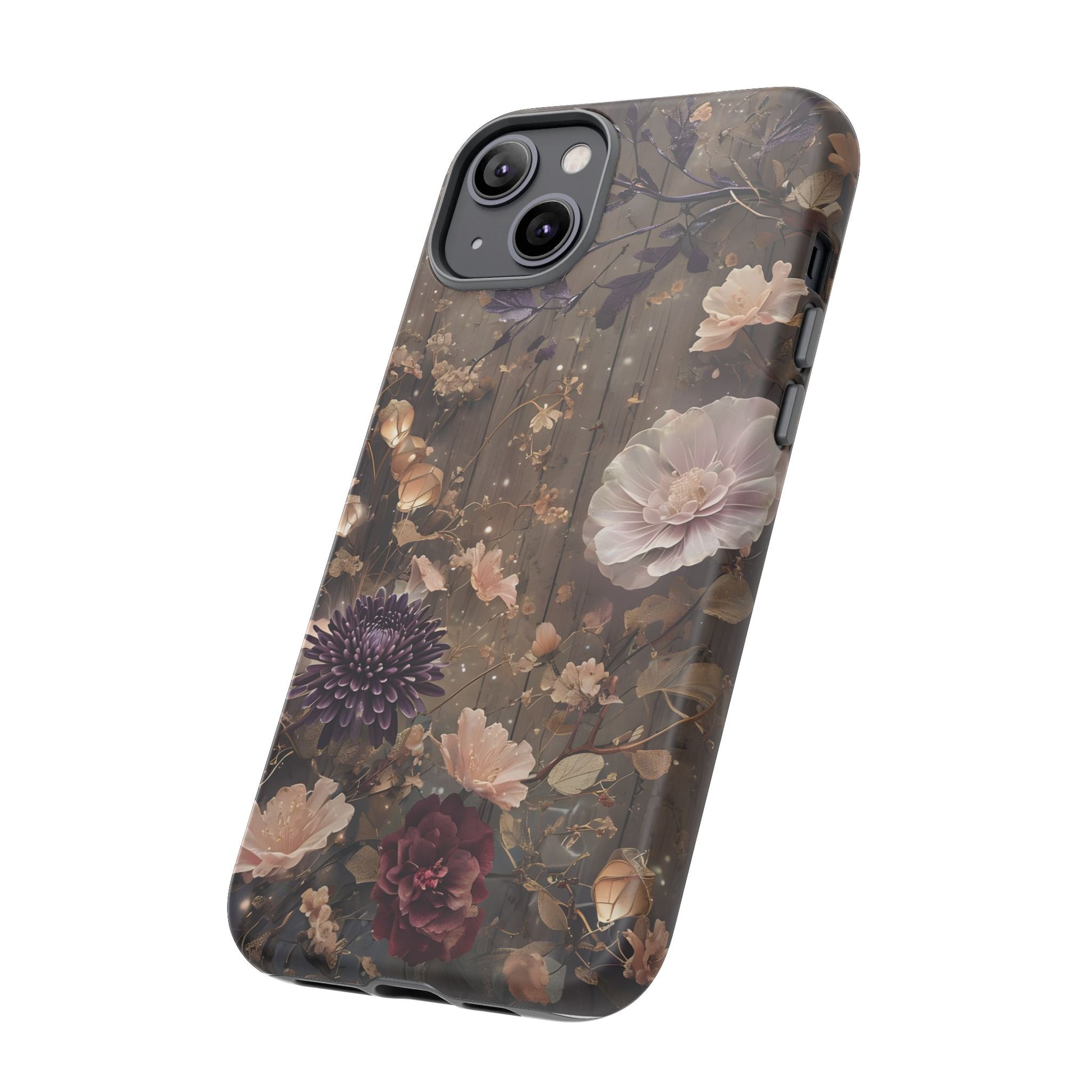 Tough Cases, Enchanting Floral Pattern - Floral Phone Case, Protective Phone Cover, Botanical Design, Flower Print, Tough Shell for Device