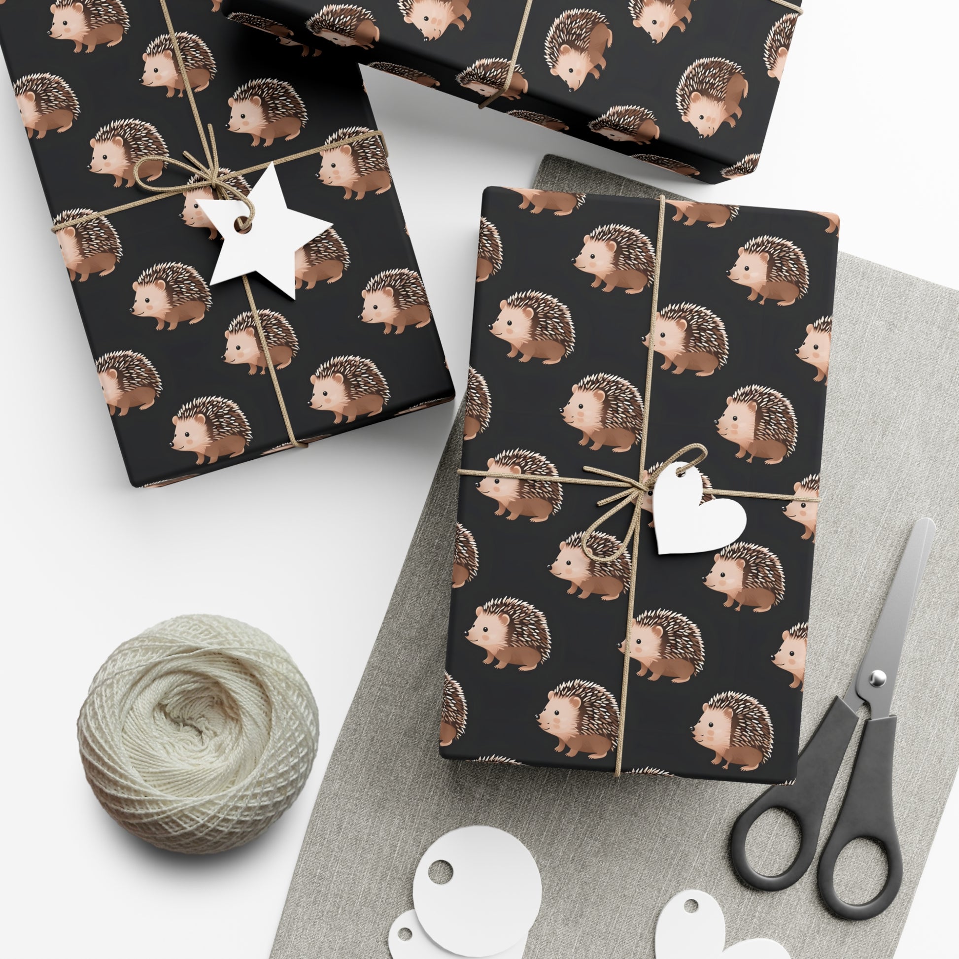 Gift Wrap Papers, Wrapping Paper with Cute Hedgehogs - Perfect for Gifts, Birthdays, Holidays, DIY Projects, Scrapbooking