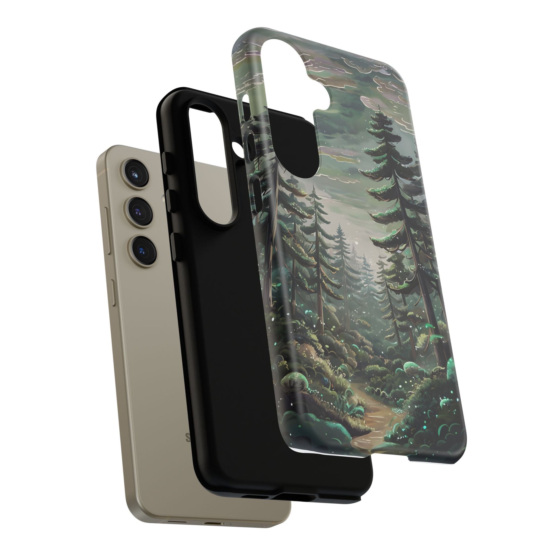 Phone Case, Whimsical Anime Forest Illustration Brimming With Enchantment, Tough Protective Cover, Unique Gift, Trendy