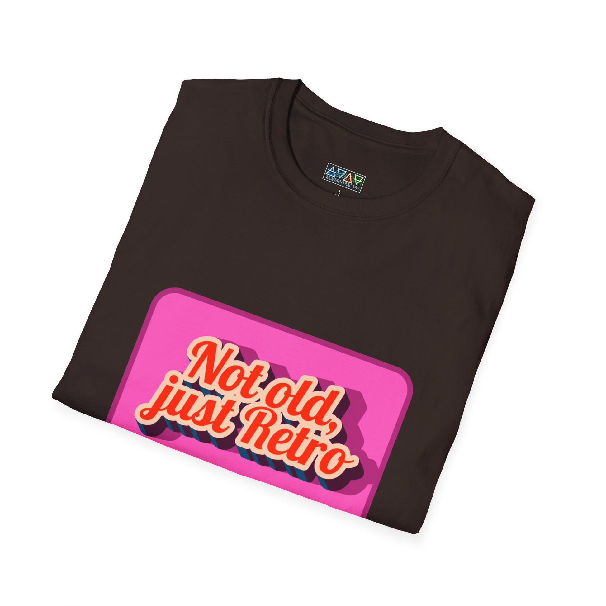 Not old, just Retro Unisex T-Shirt, Funny Vintage Style Tee, Cool Graphic Shirt, Midlife, Classic Apparel