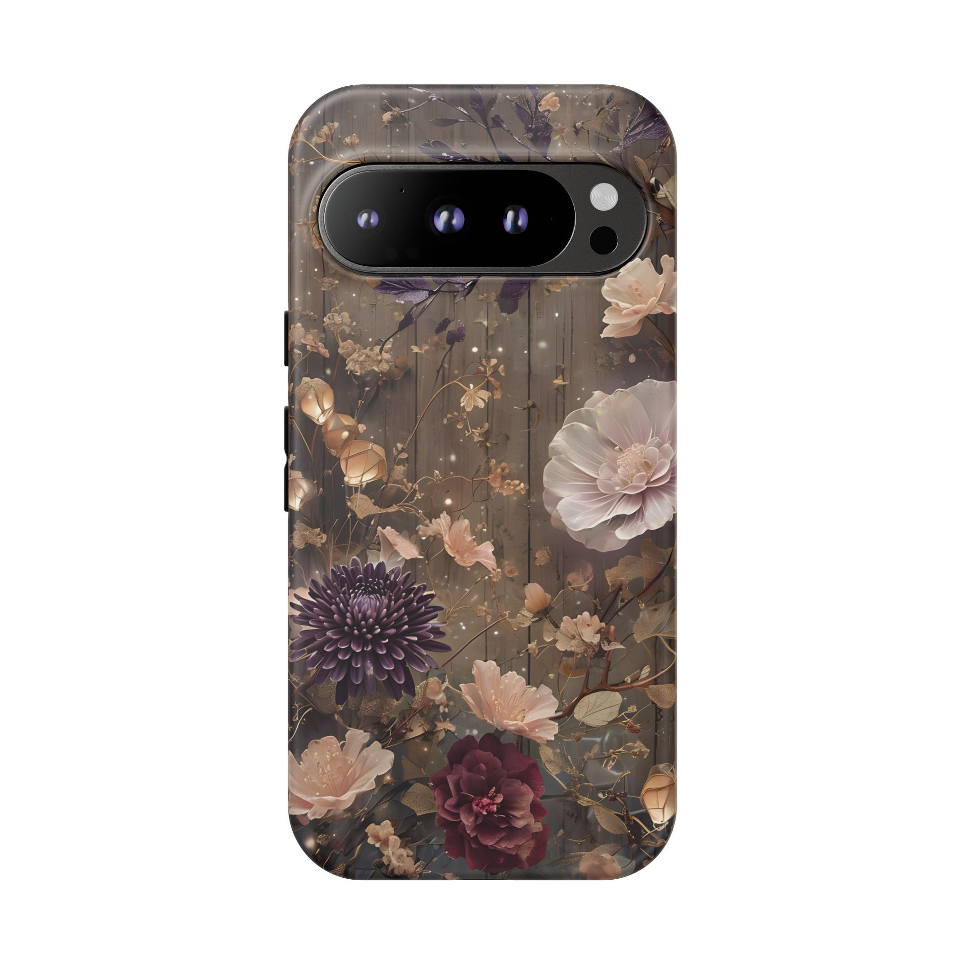 Tough Cases, Enchanting Floral Pattern - Floral Phone Case, Protective Phone Cover, Botanical Design, Flower Print, Tough Shell for Device