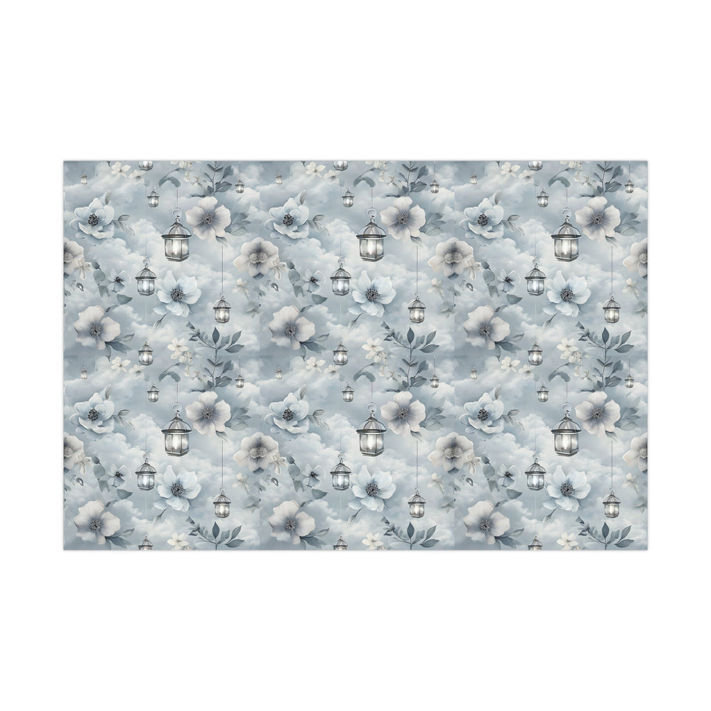 Gift Wrap Papers, Wrapping Paper, Gift Wrap Roll, Floral Lantern Design, Birthday Present, Packaging Supplies