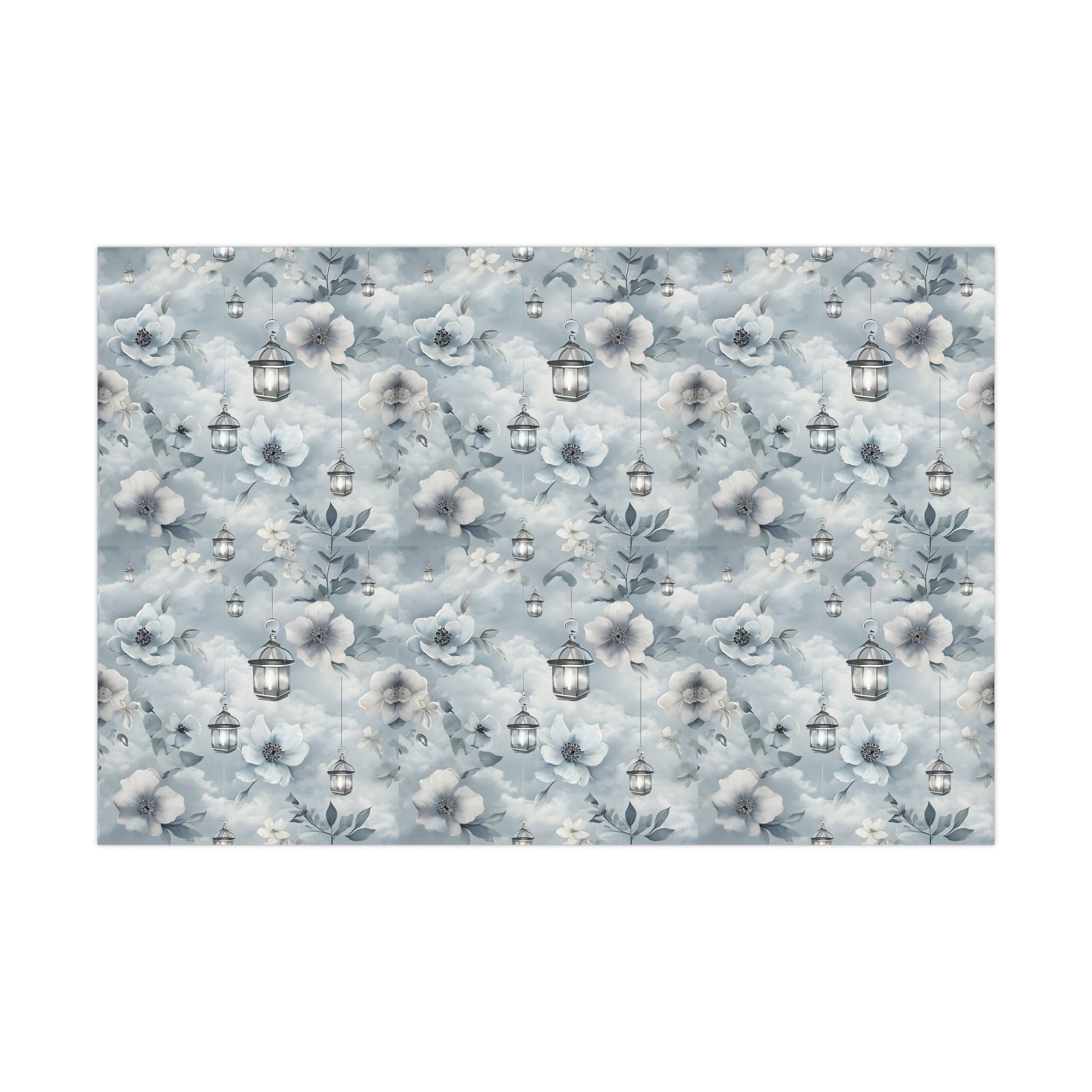 Gift Wrap Papers, Wrapping Paper, Gift Wrap Roll, Floral Lantern Design, Birthday Present, Packaging Supplies