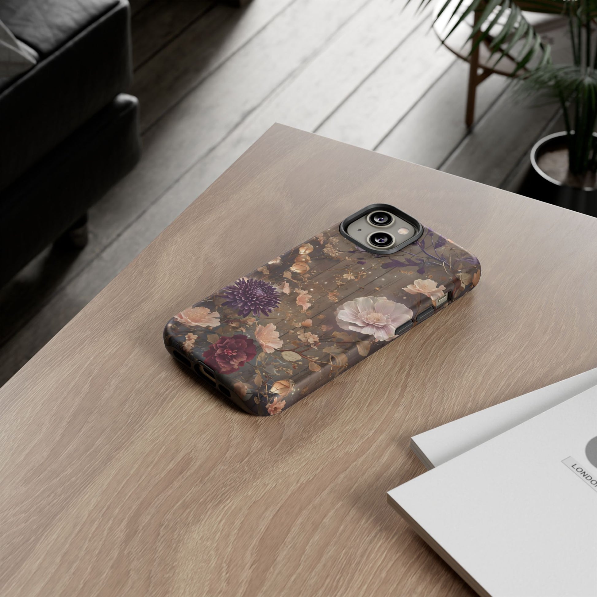 Tough Cases, Enchanting Floral Pattern - Floral Phone Case, Protective Phone Cover, Botanical Design, Flower Print, Tough Shell for Device