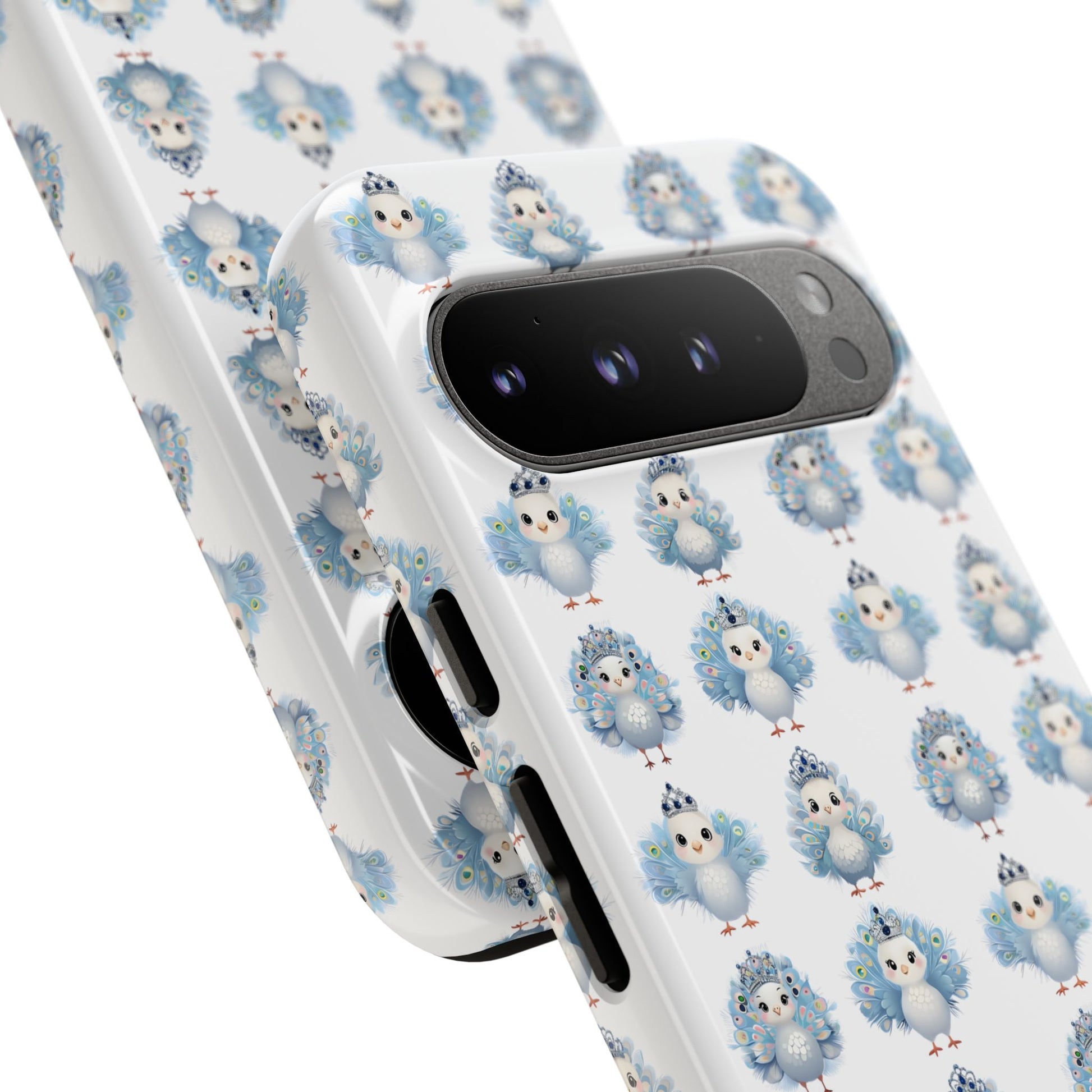 Tough Cases, Peacock Phone Covers, Animal Lover Gift, Cute Bird Accessories, Tiara Design, Protective Shell