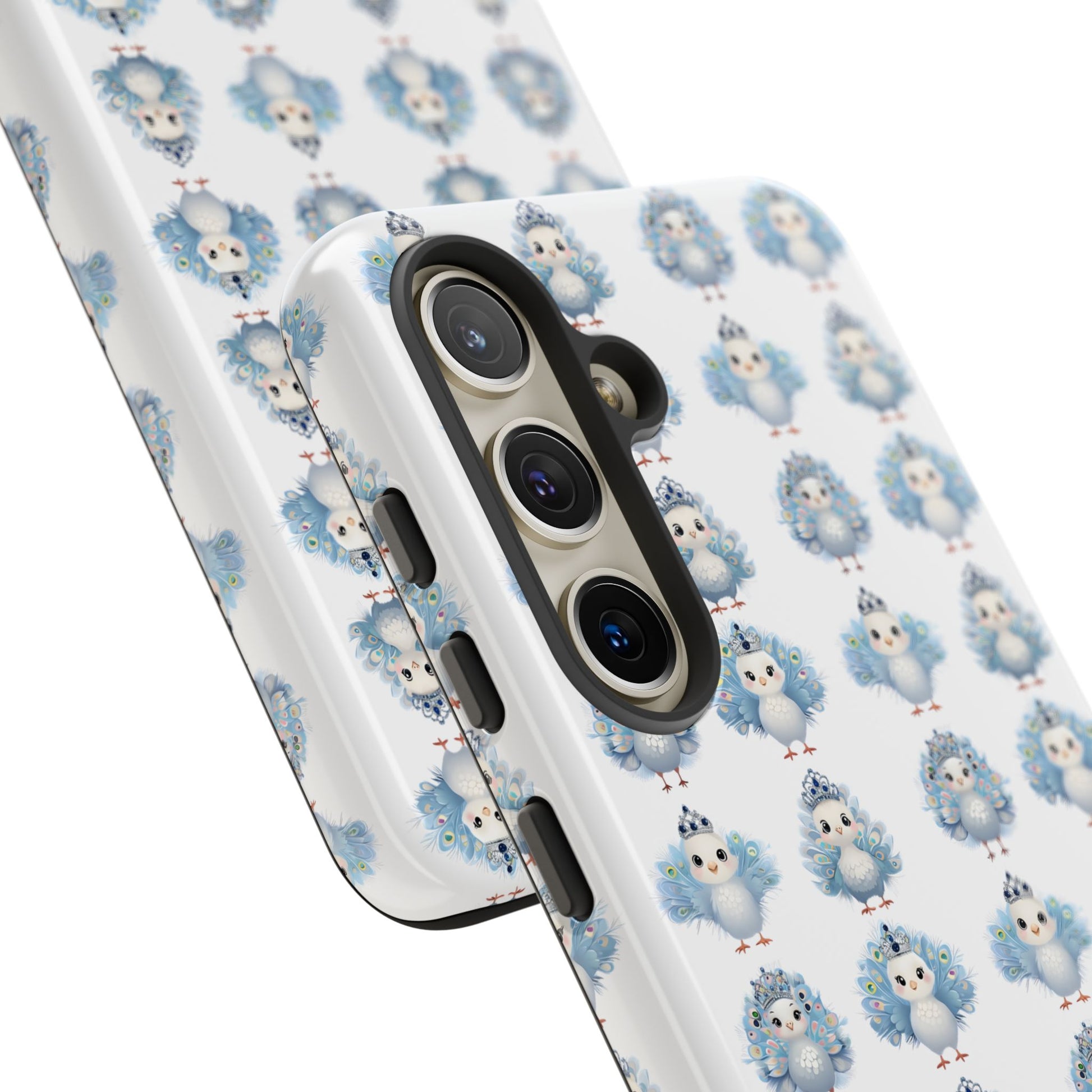 Tough Cases, Peacock Phone Covers, Animal Lover Gift, Cute Bird Accessories, Tiara Design, Protective Shell