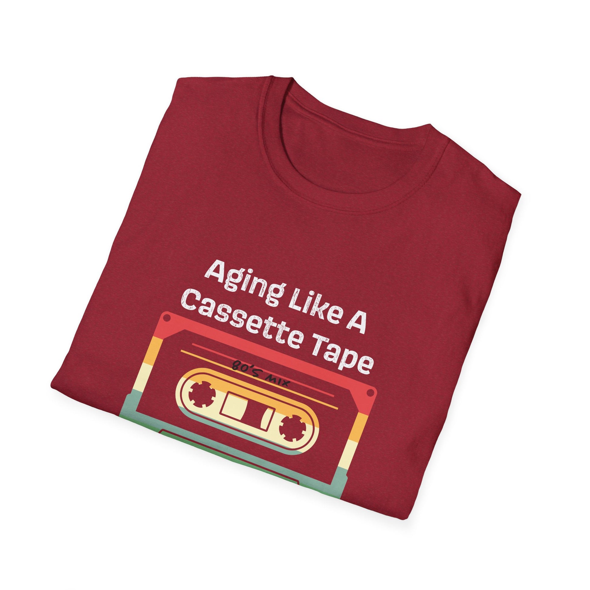 Nostalgic 90s T-Shirt, Aging Like A Cassette Tape Tee, Retro Music Lover Gift, Funny Unisex Shirt, Vintage Style Apparel, Great for