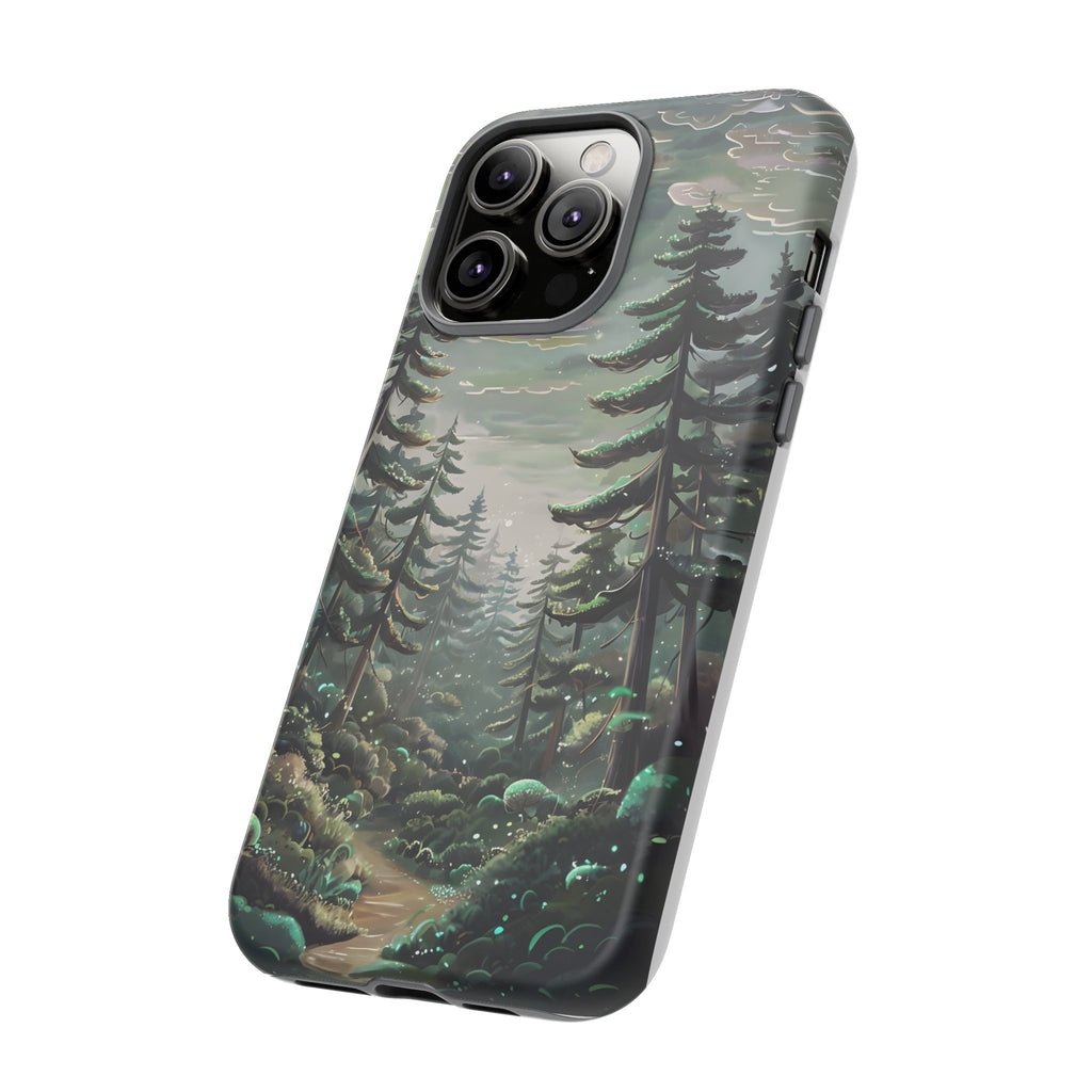 Phone Case, Whimsical Anime Forest Illustration Brimming With Enchantment, Tough Protective Cover, Unique Gift, Trendy