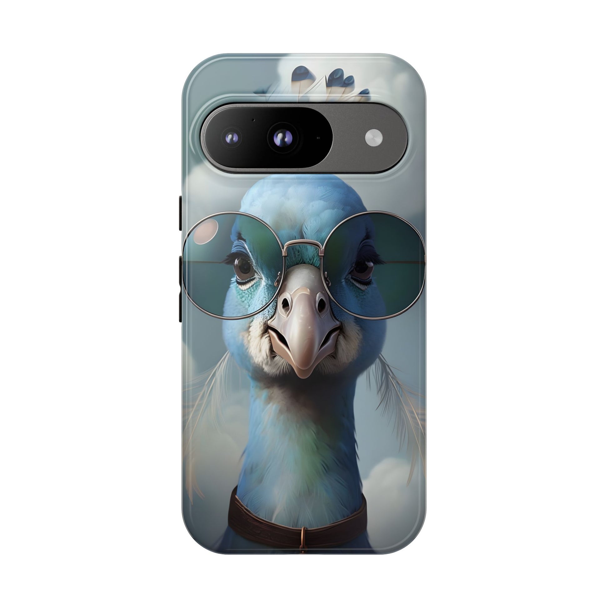 Phone Case, Glamorous Peacock Wearing Sunglasses - Protective Cover, Unique Gift, Trendy Accessories, Animal Lover, Fashionable Mobile Shell