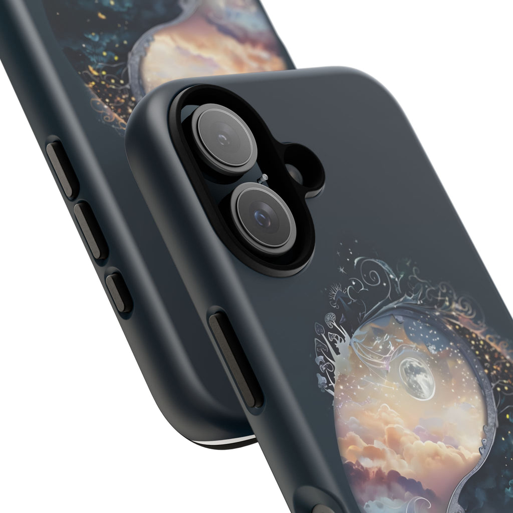 Phone Case, Yin-Yang Symbol Design, Whimsical Day Night Fantasy Print, Protective Cover, Tough Skin, Phone Accessories, Phone Protection