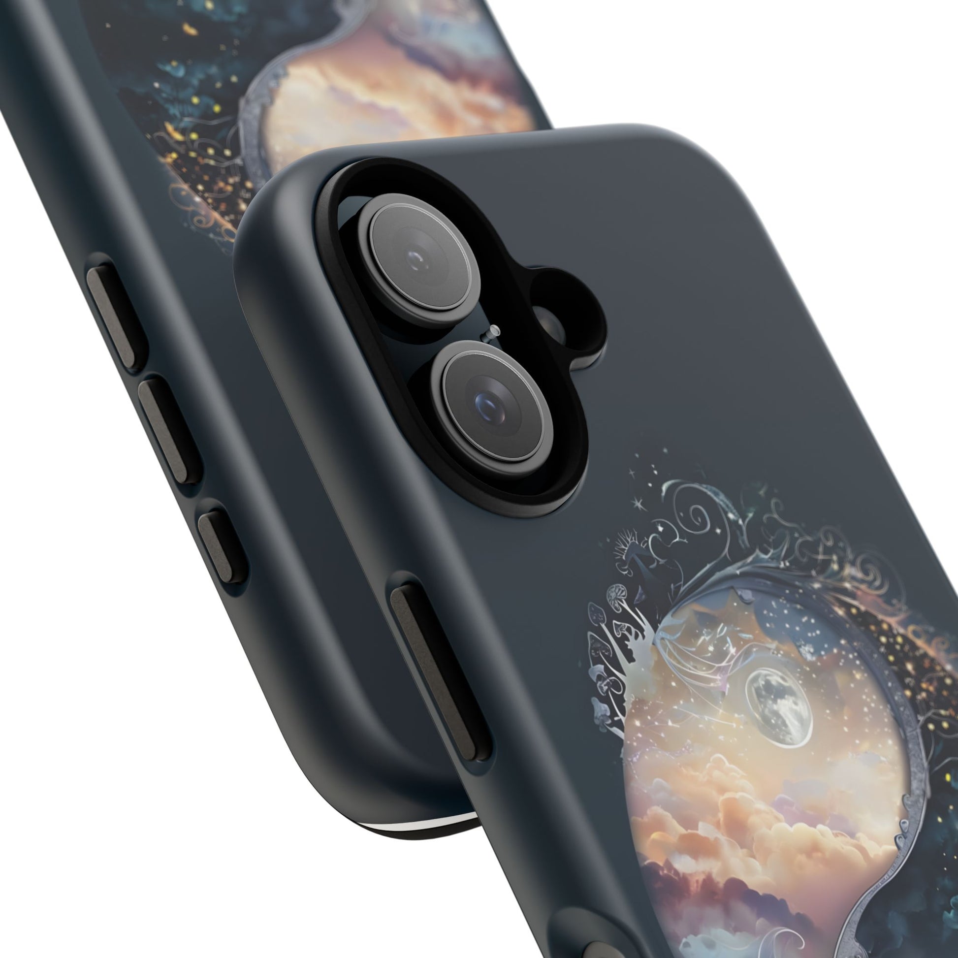Phone Case, Yin-Yang Symbol Design, Whimsical Day Night Fantasy Print, Protective Cover, Tough Skin, Phone Accessories, Phone Protection