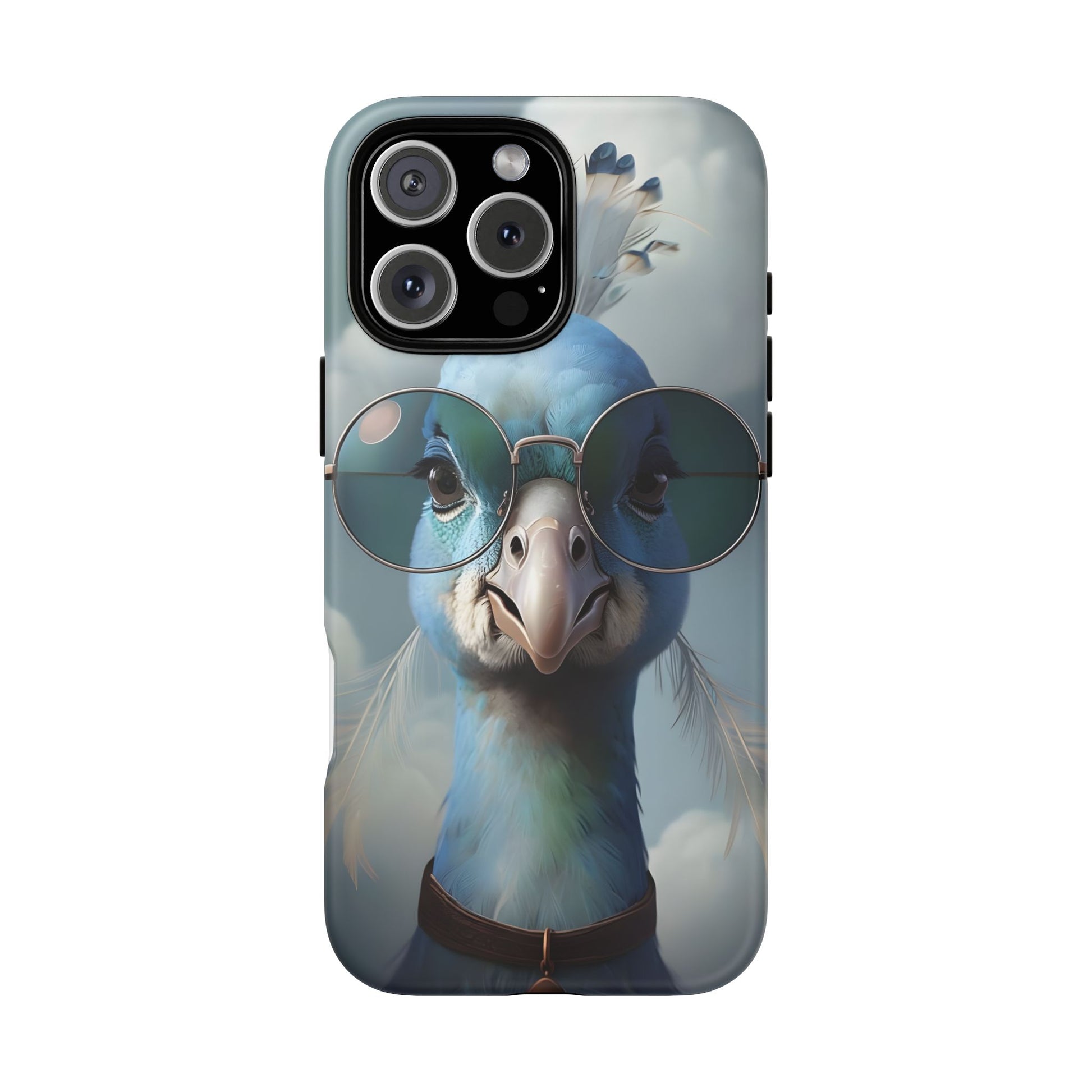 Phone Case, Glamorous Peacock Wearing Sunglasses - Protective Cover, Unique Gift, Trendy Accessories, Animal Lover, Fashionable Mobile Shell