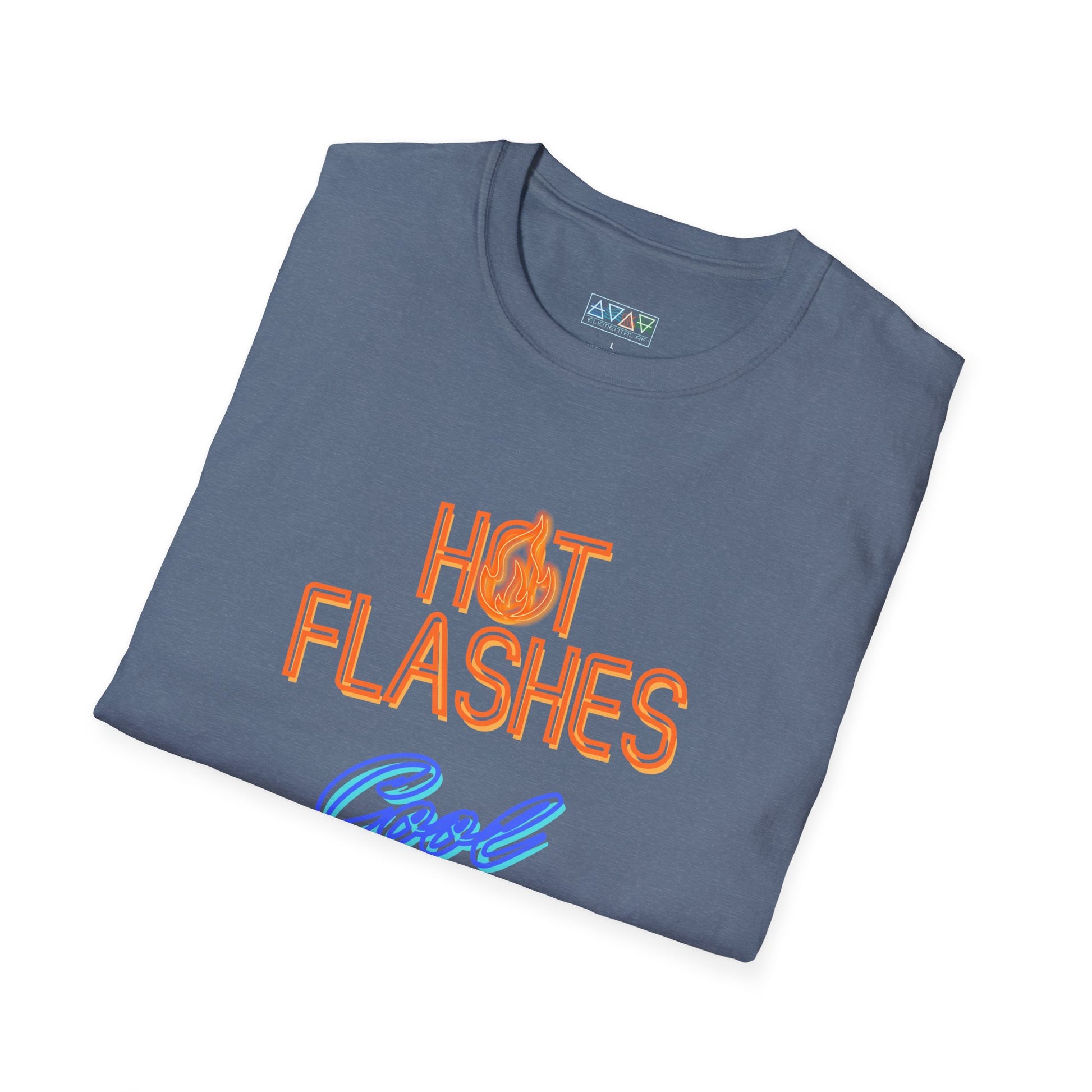 Hot Flashes & Cool Attitude Unisex T-Shirt, Funny Graphic Tee, Gift for Women, Casual Wear, Birthday Present, Summer Fashion