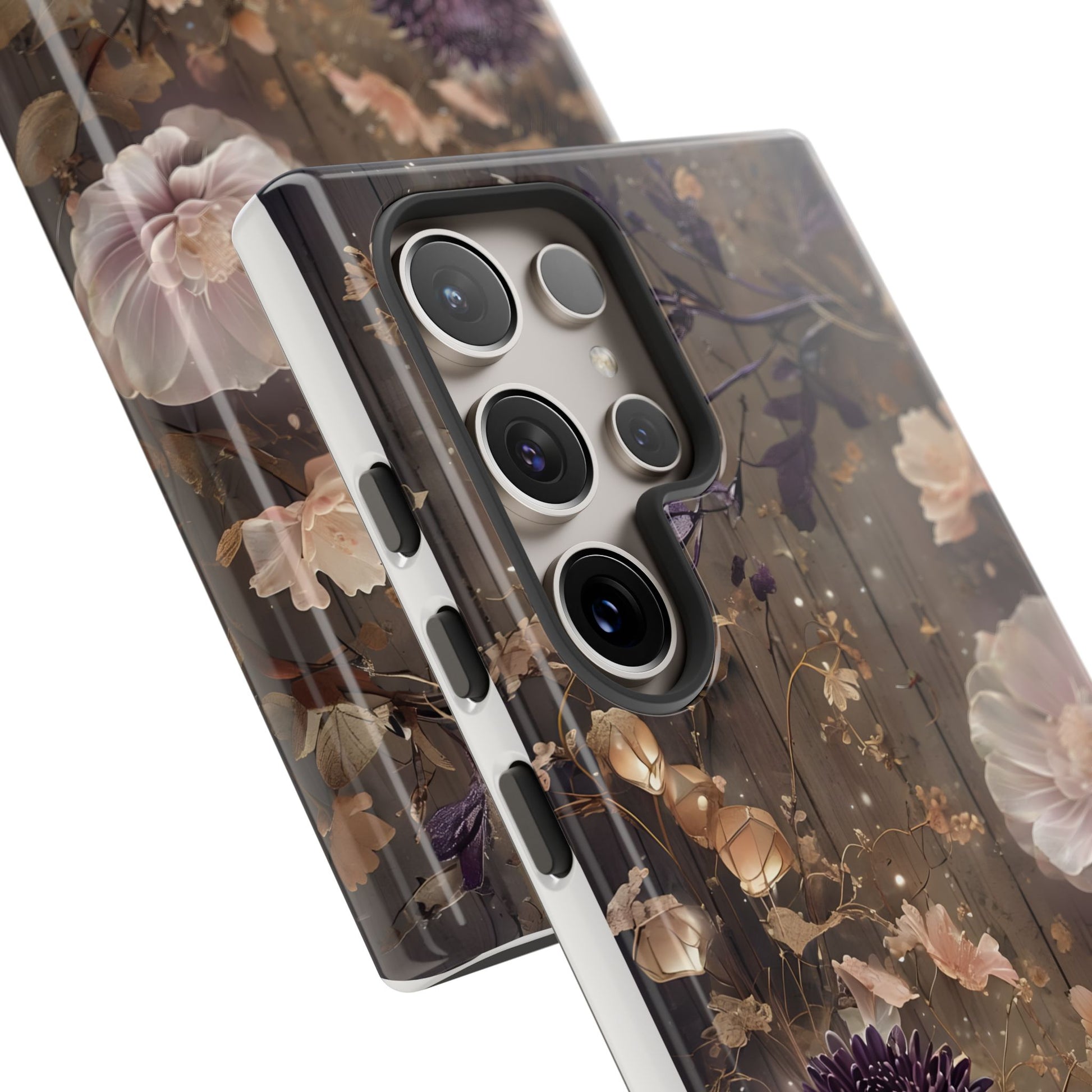 Tough Cases, Enchanting Floral Pattern - Floral Phone Case, Protective Phone Cover, Botanical Design, Flower Print, Tough Shell for Device