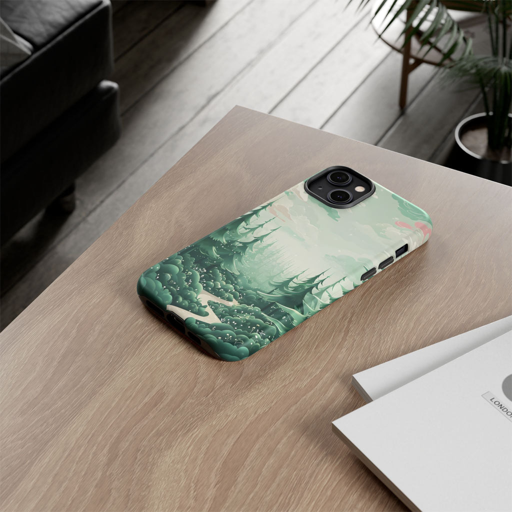 Phone Case, Tough Cover, Whimsical Enchanted Forest, Protective Phone Accessories, Forest Theme Phone Skin