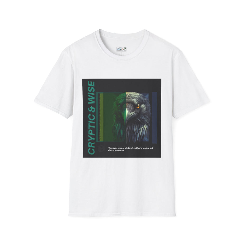 Cryptic & Wise Unisex Softstyle T-Shirt, Inspirational Graphic Tee, Gift for Bird Lovers, Eco-Friendly Fashion, Casual Wear