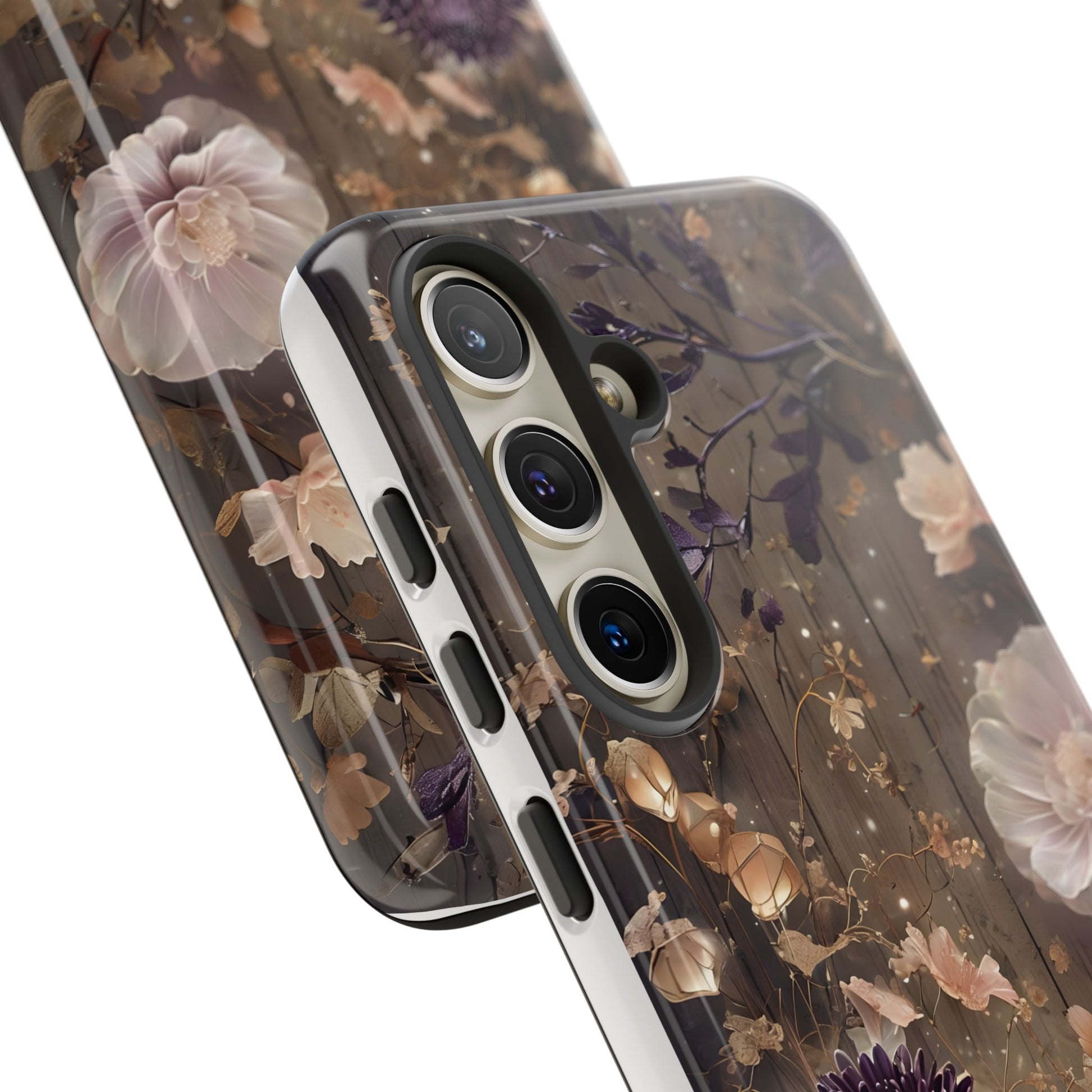 Tough Cases, Enchanting Floral Pattern - Floral Phone Case, Protective Phone Cover, Botanical Design, Flower Print, Tough Shell for Device